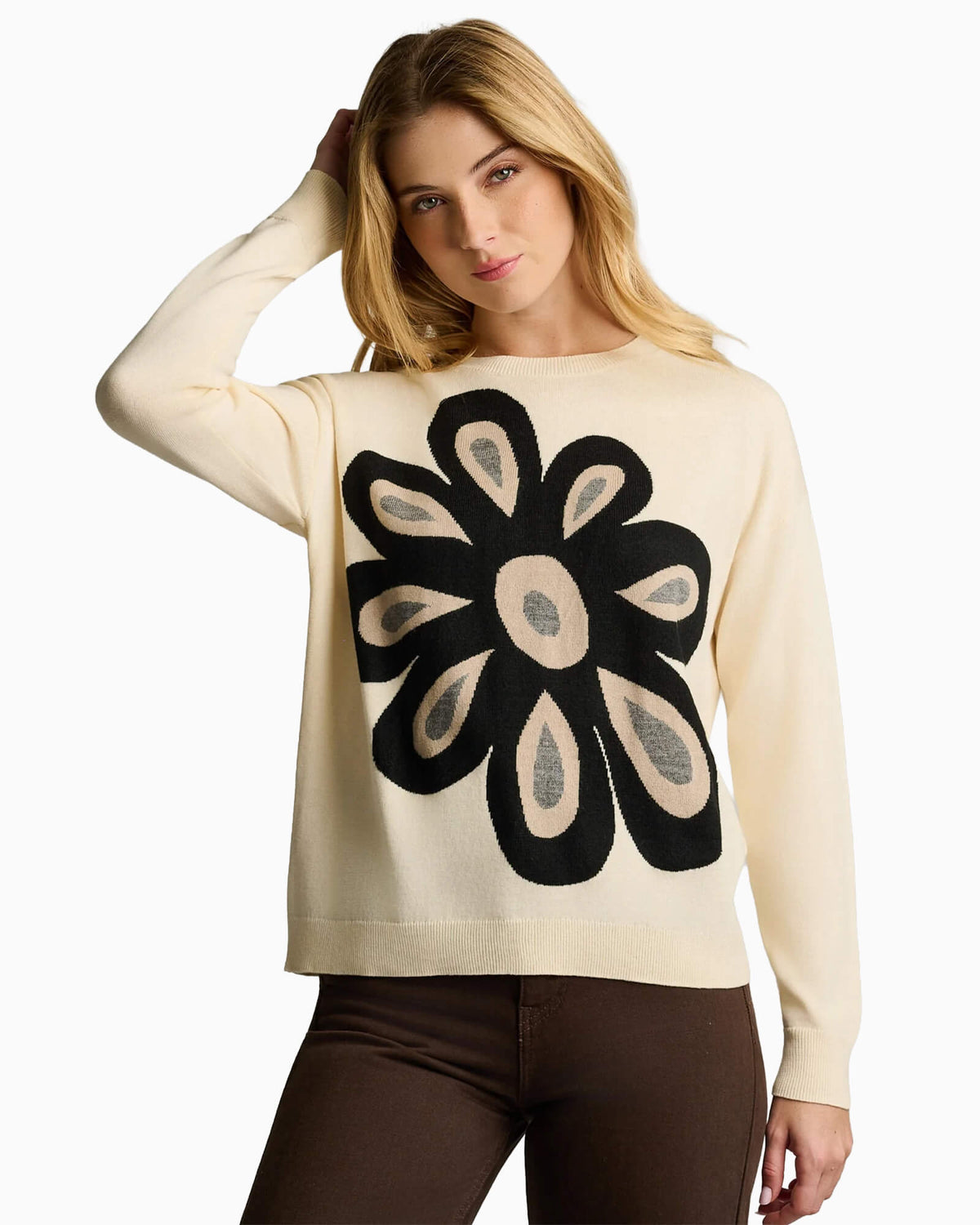 Flower Power Cotton Sweater