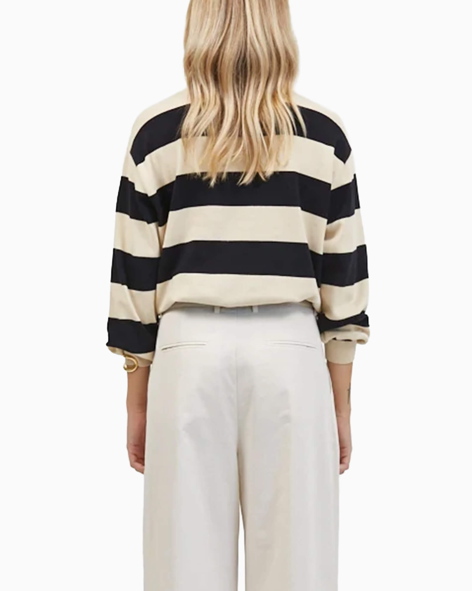 Francine Striped Sweater Black