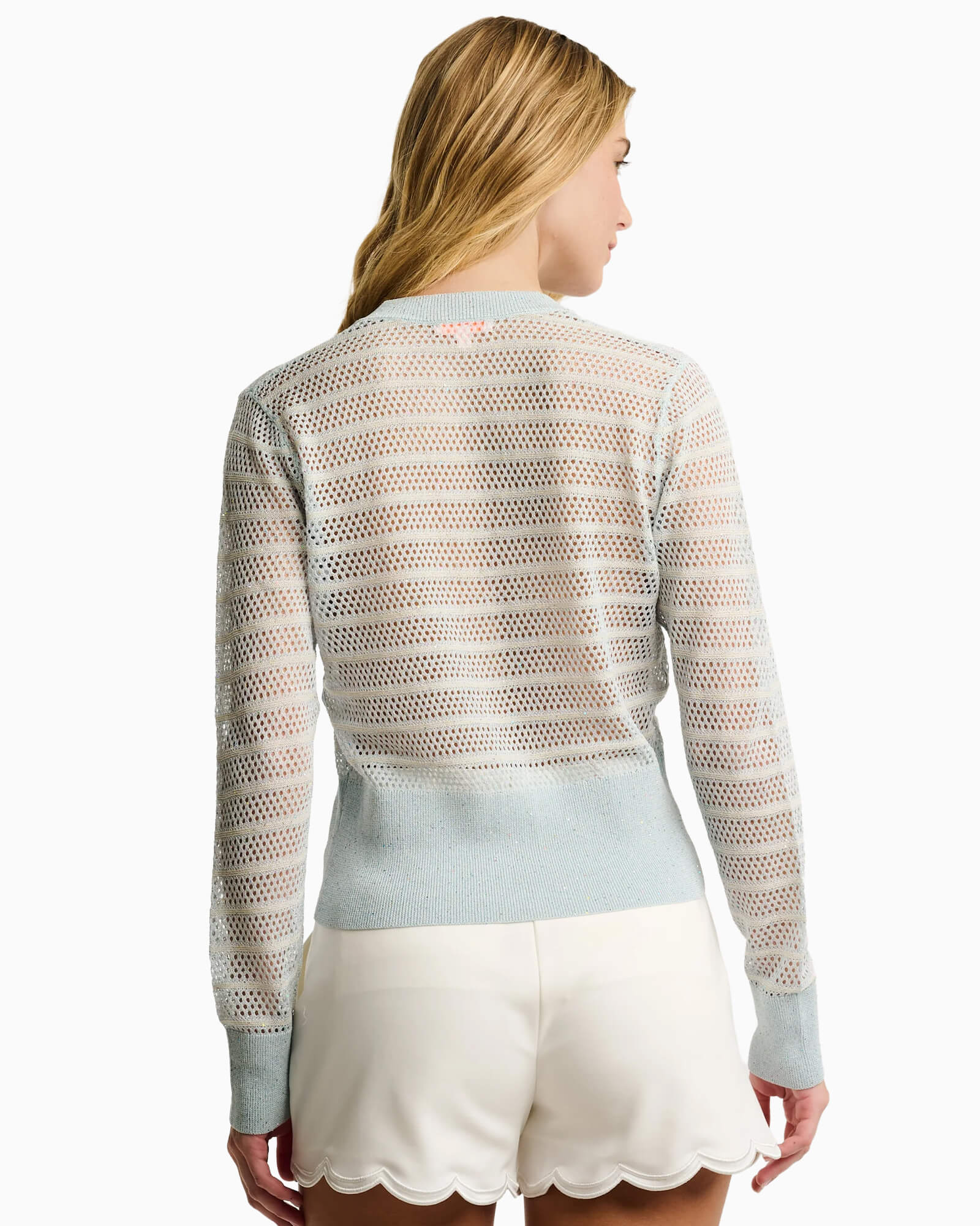 Glimmer Button-Up Sweater Ice - Purple Poppy