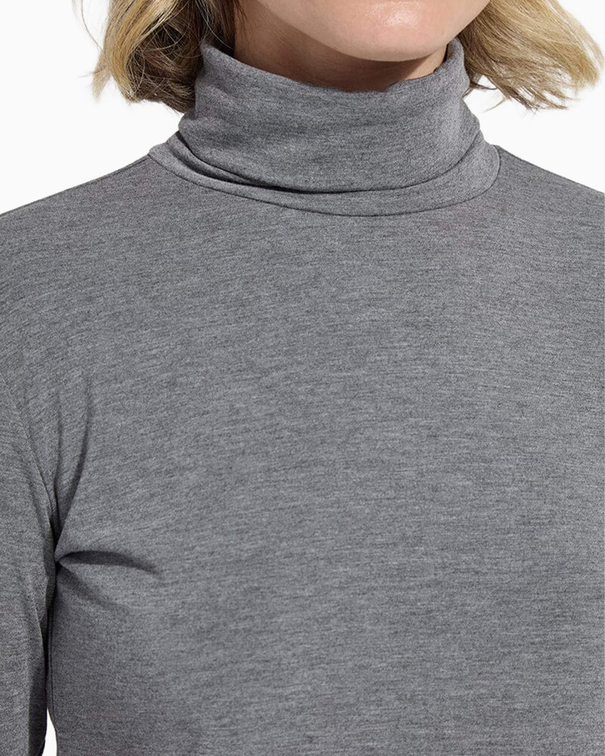 Essential Long Sleeve Turtleneck Grey