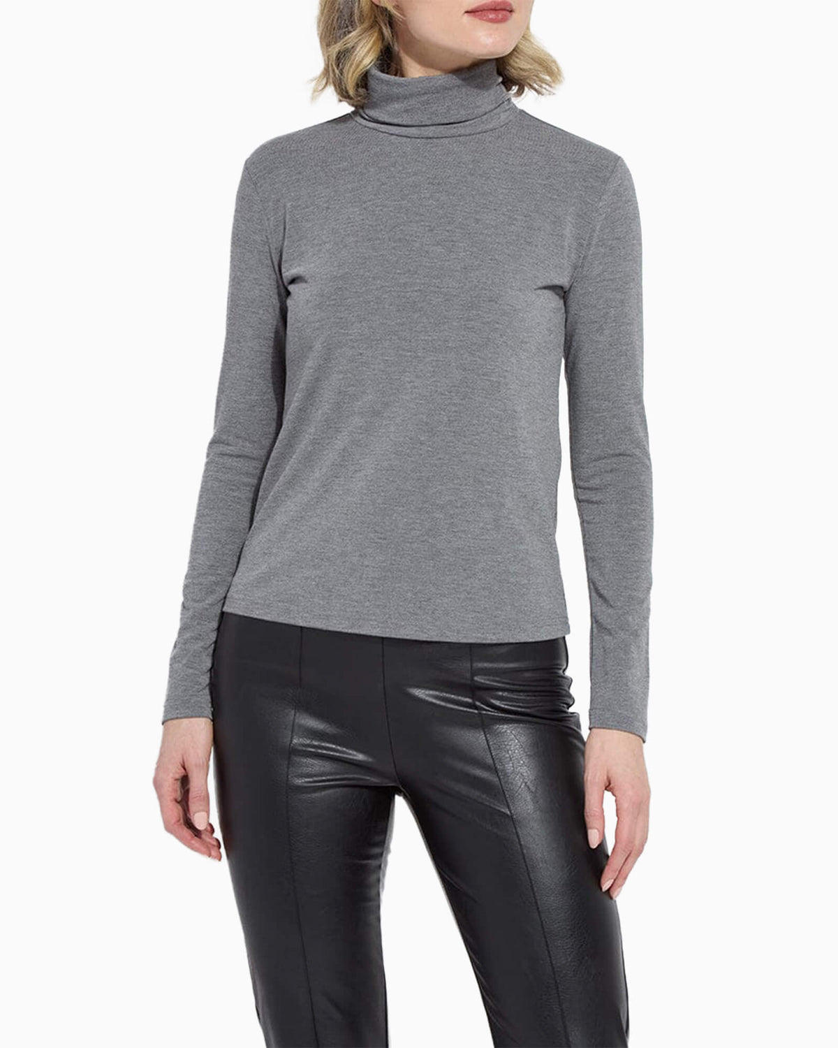 Essential Long Sleeve Turtleneck Grey