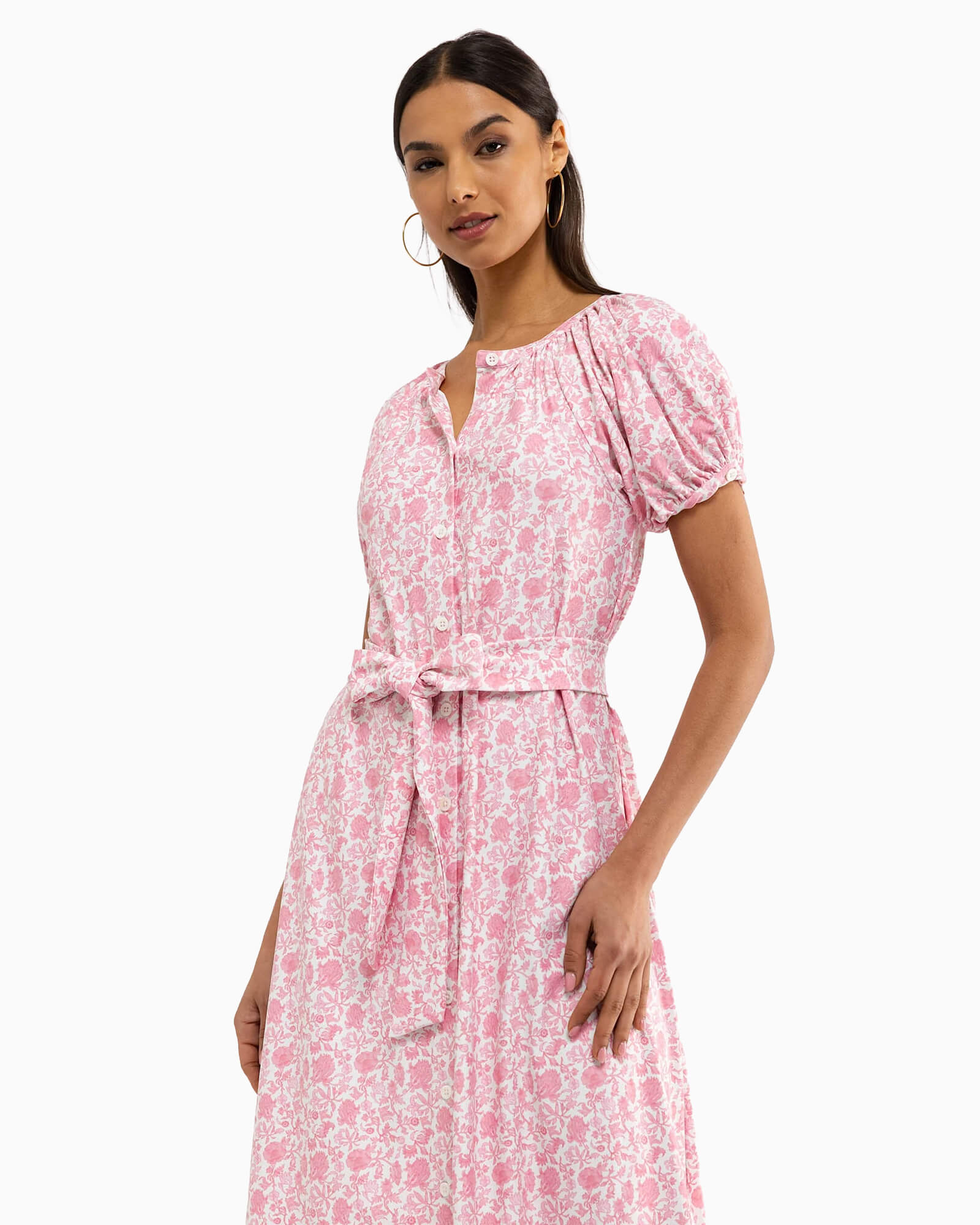 Grenadine Dress Spring Morning - Purple Poppy