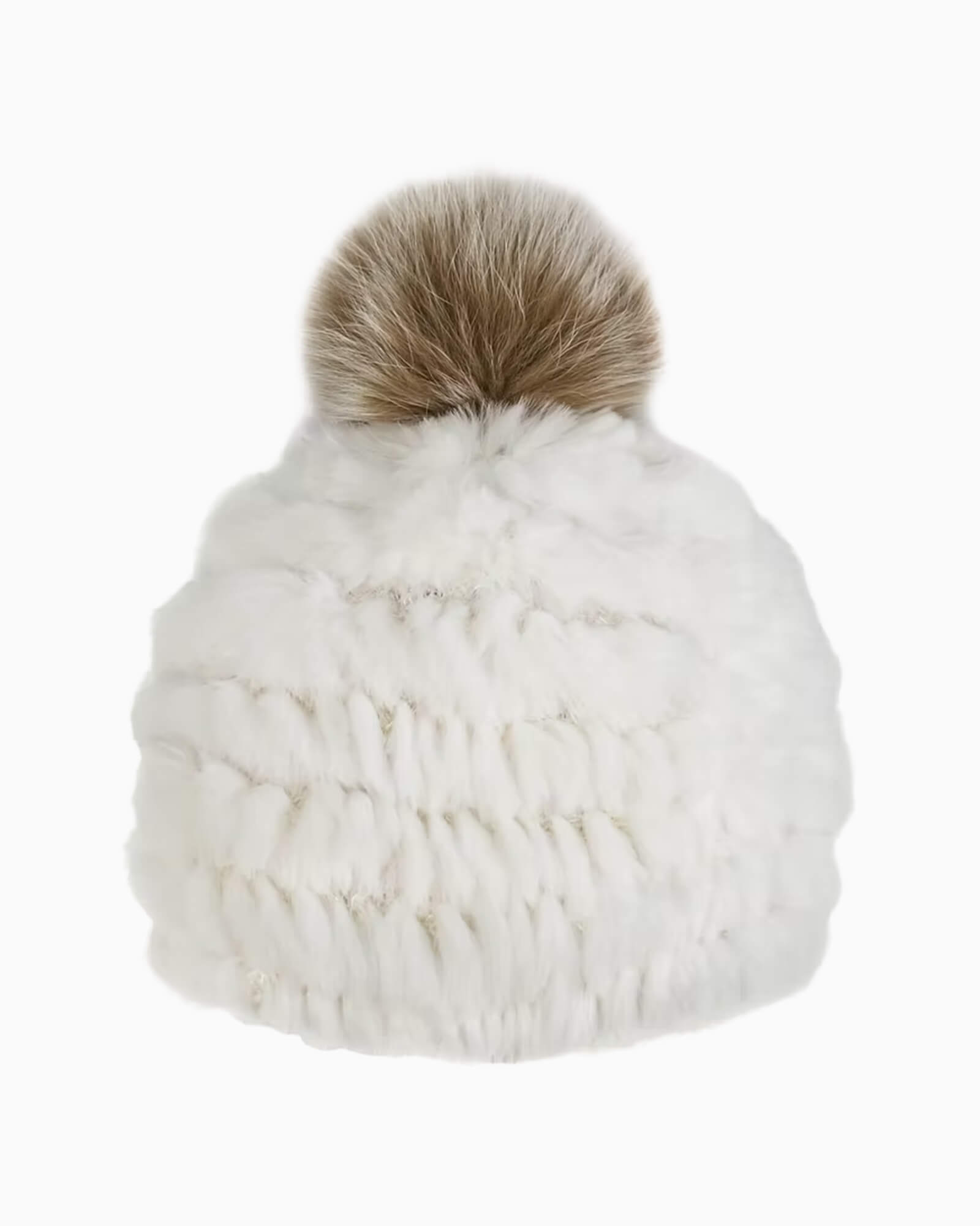 Rabbit Fur Beanie White