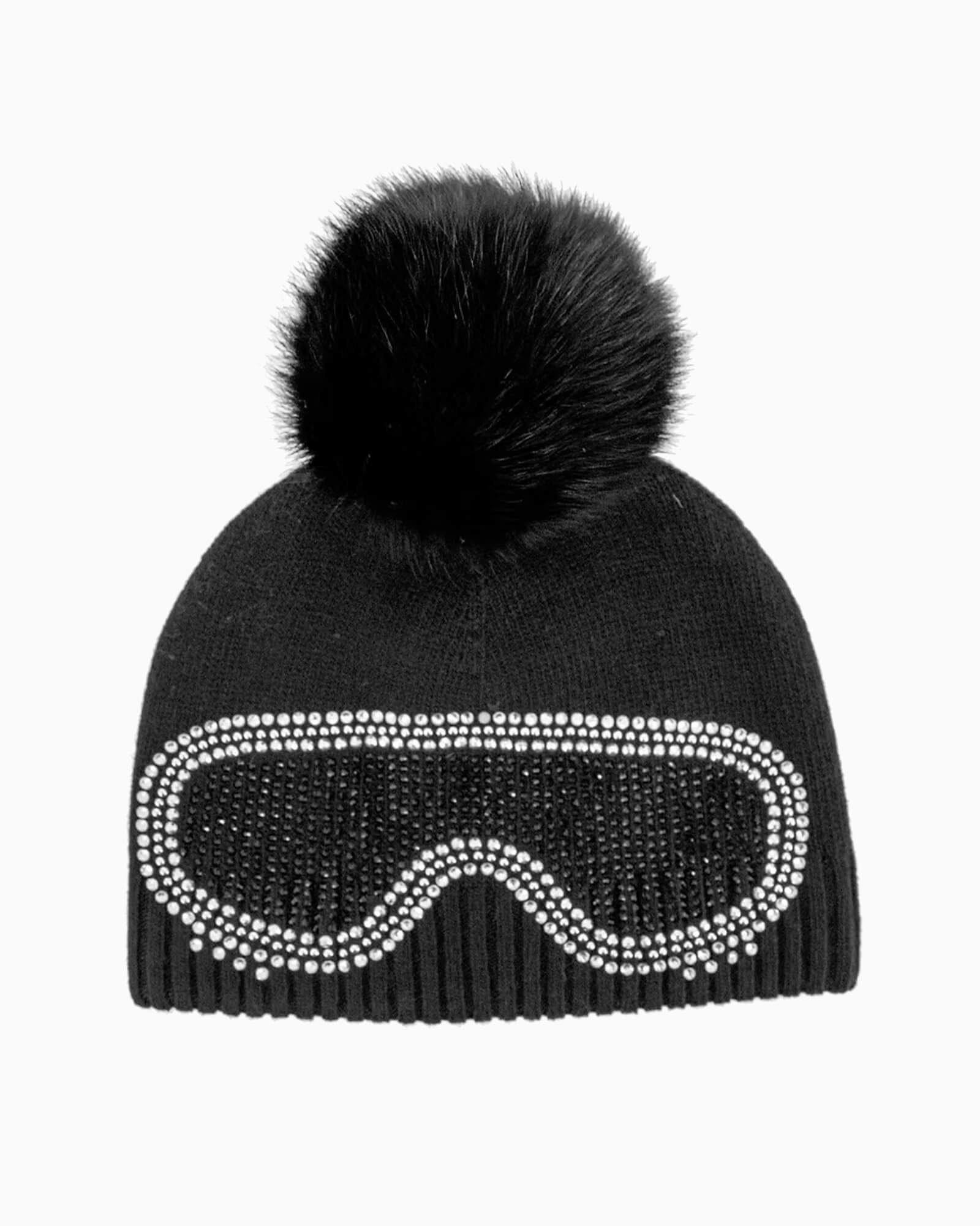 Ski Goggles Knit Beanie Black