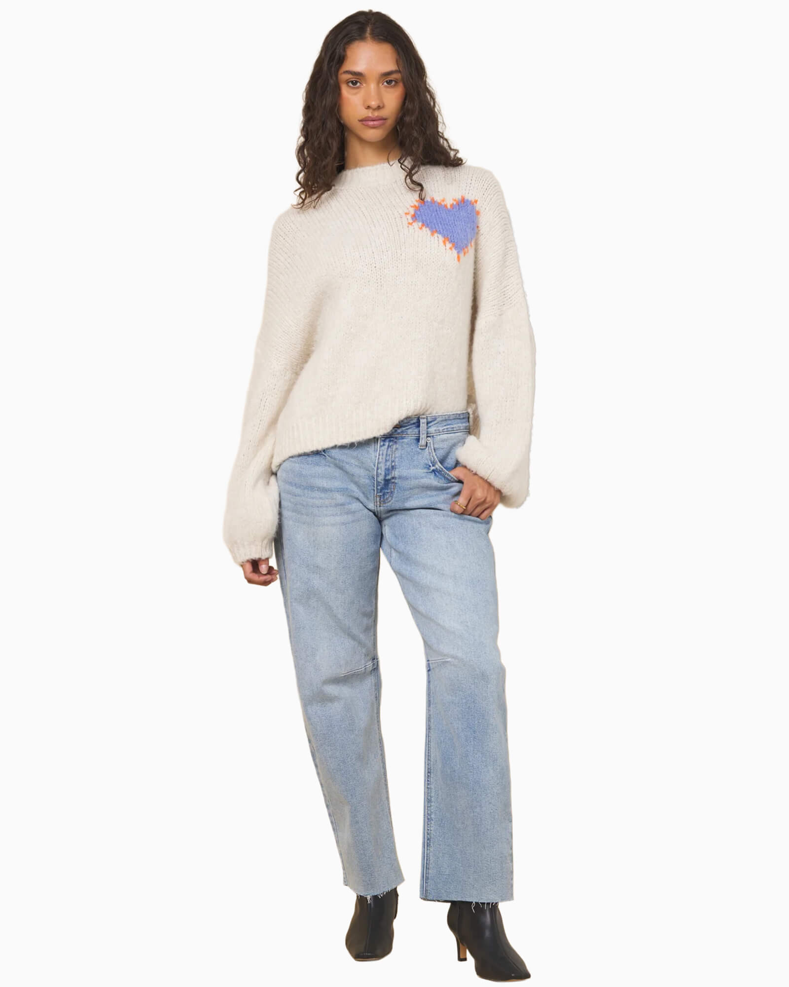 Jacquard Heart Sweater