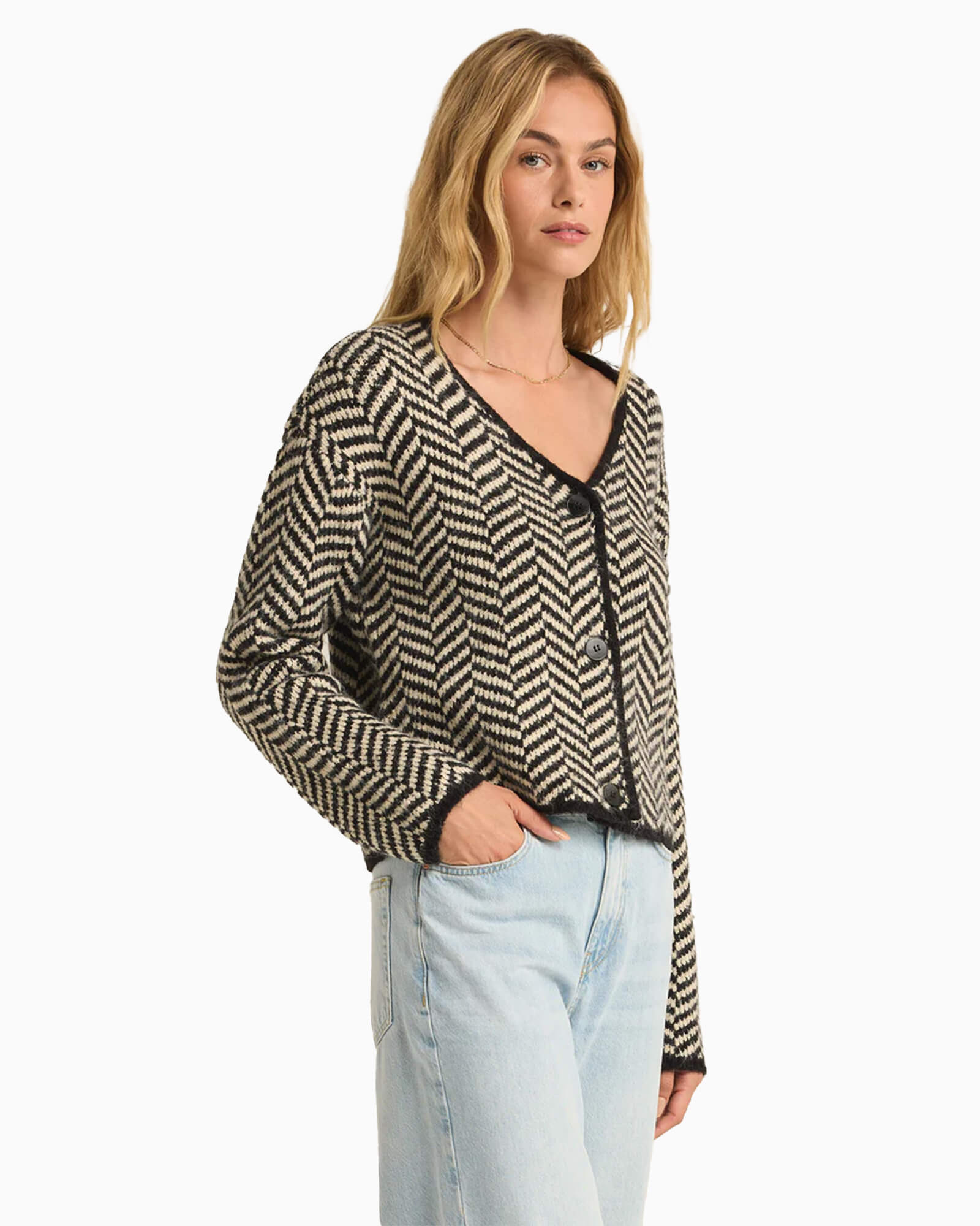 Z Supply Naomi Herringbone Cardigan