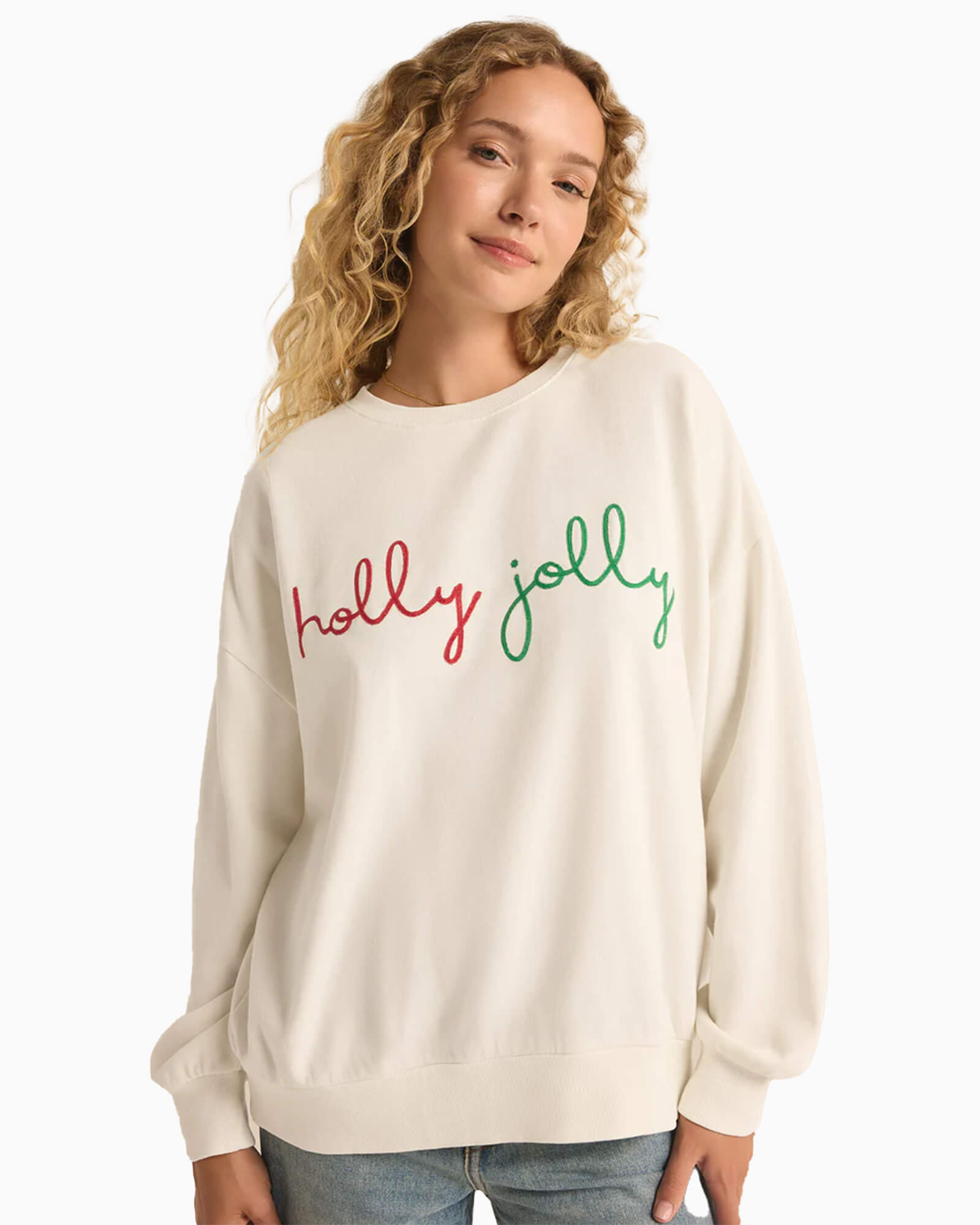 Holly Crewneck Embroidered Sweatshirt