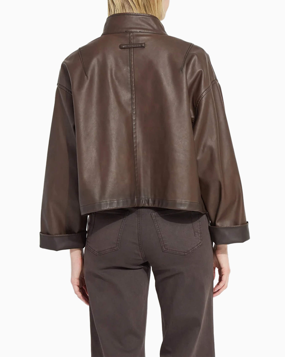 Mina Oversized Washed Vegan Leather Coat