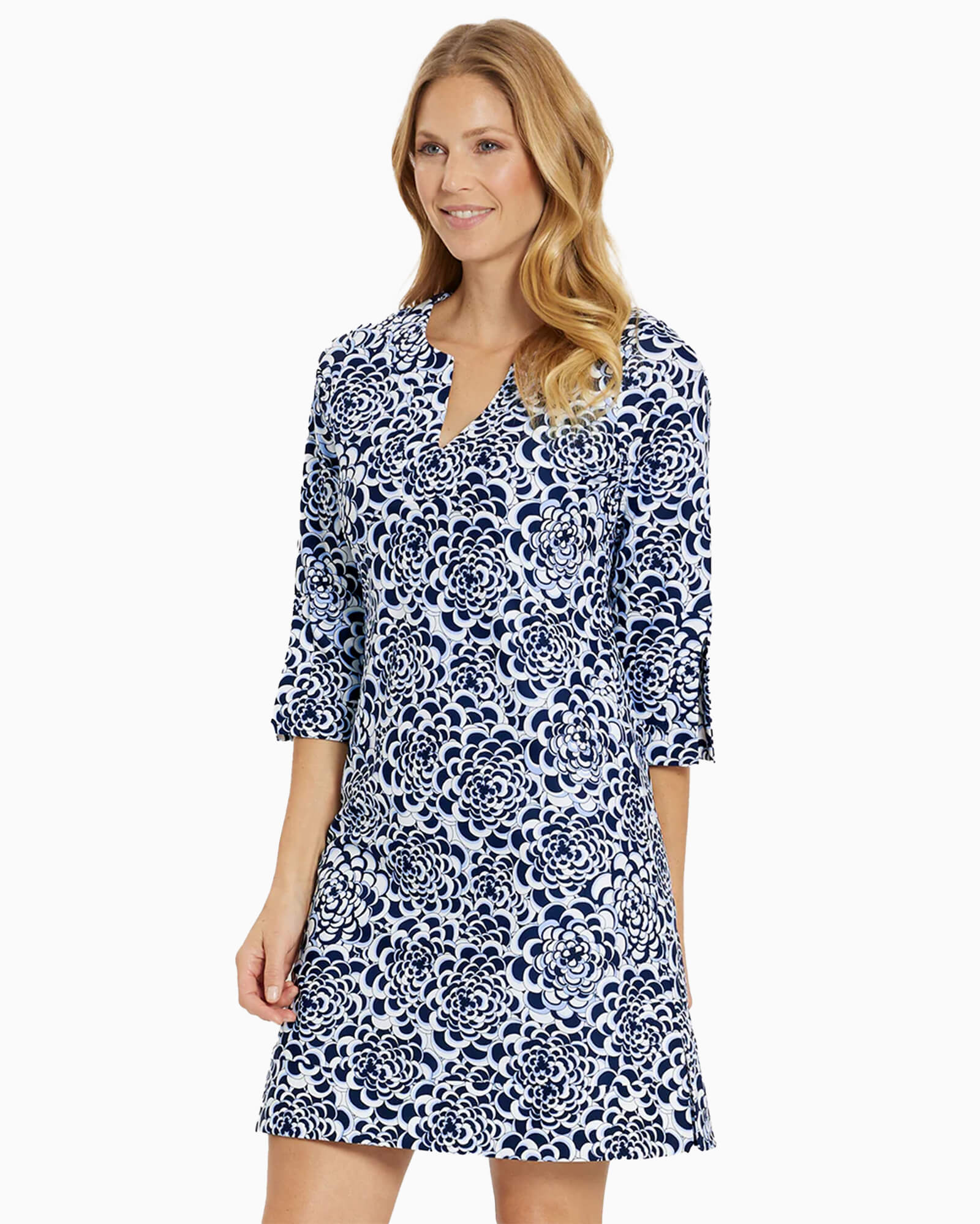 Jude Connally Megan Dress Blooms Navy - Purple Poppy