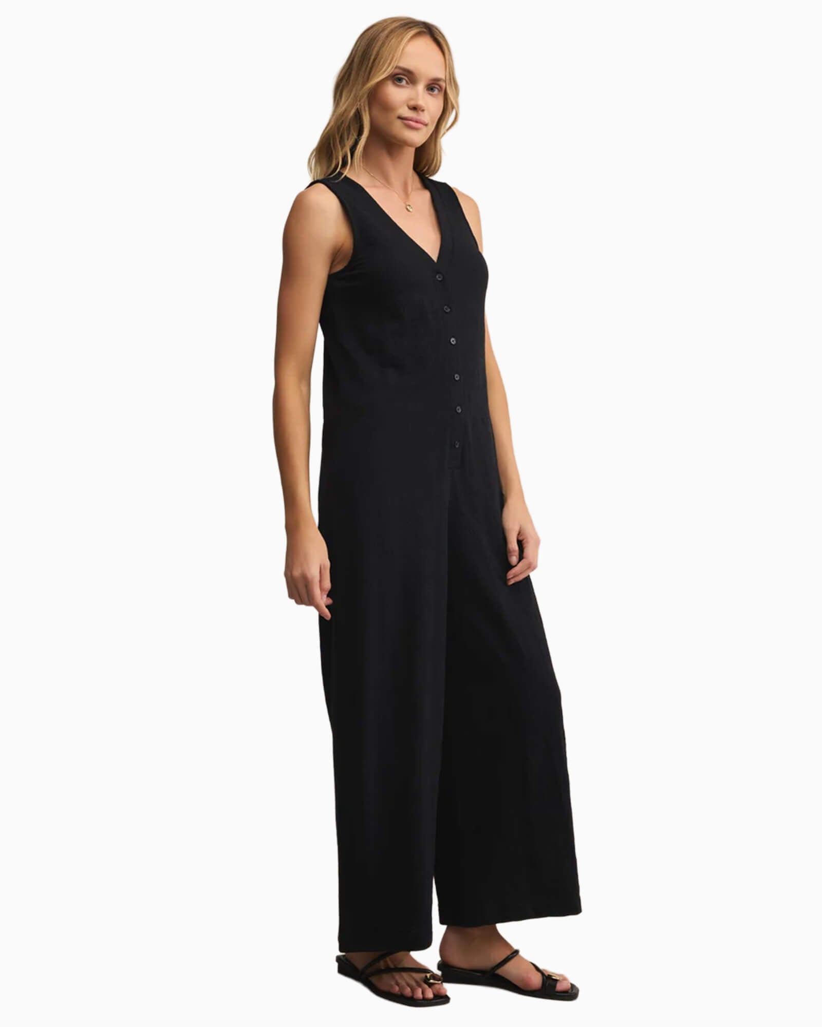 Solace Textured Slub Jumpsuit