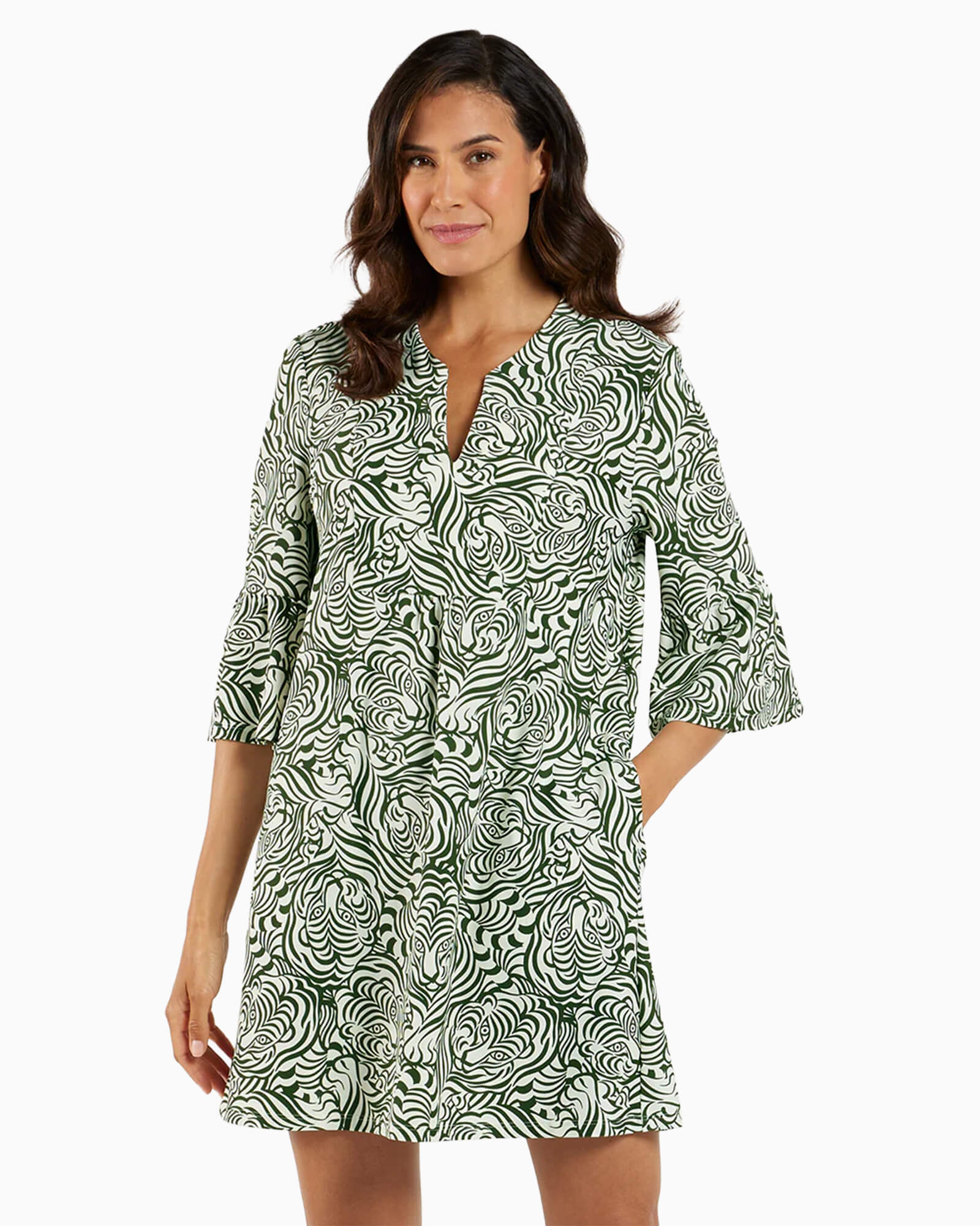 Kerry Dress Hidden Tiger Cream