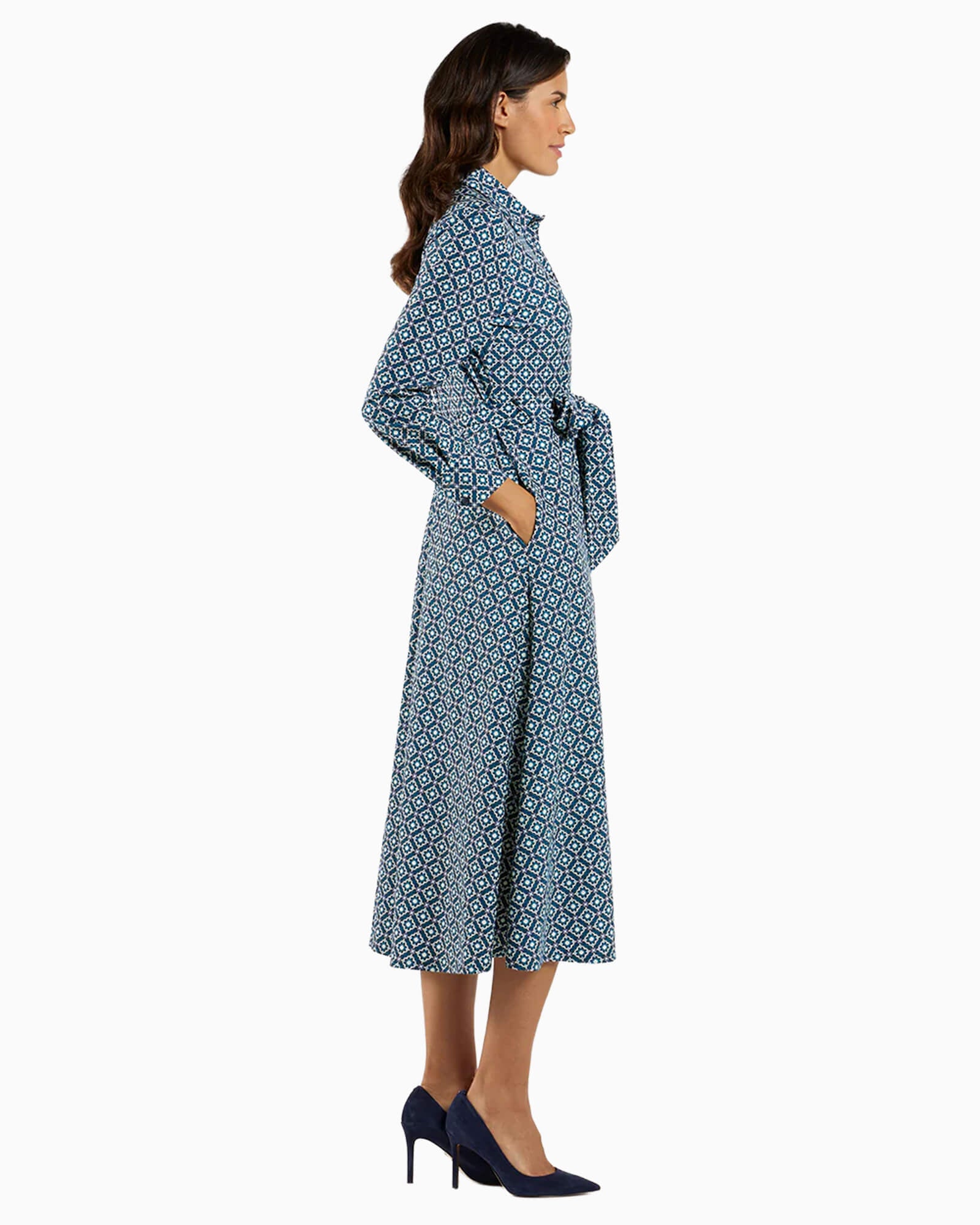Kitty Dress Floral Mosaic Navy