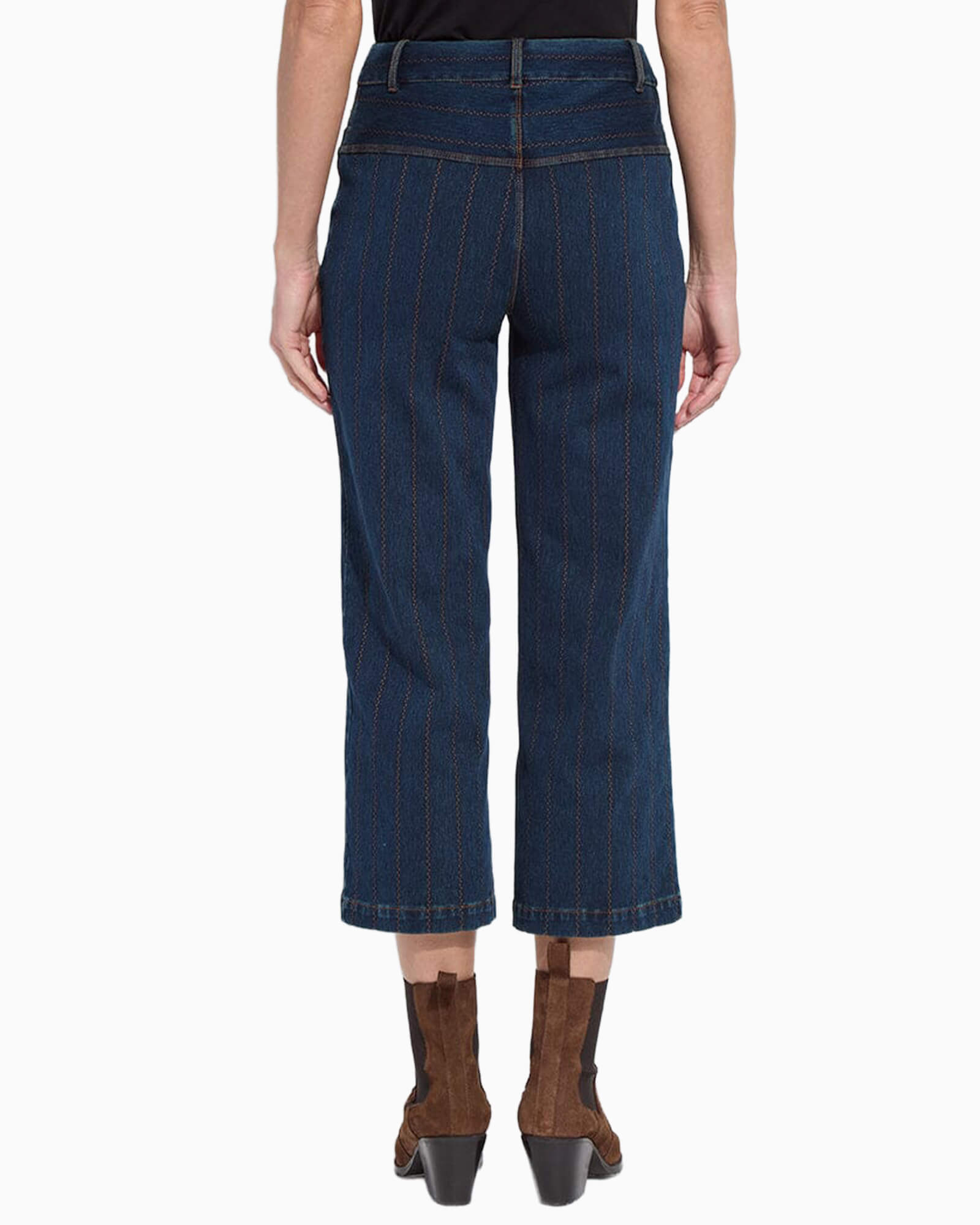 Landon Embroidered Wide Leg Denim
