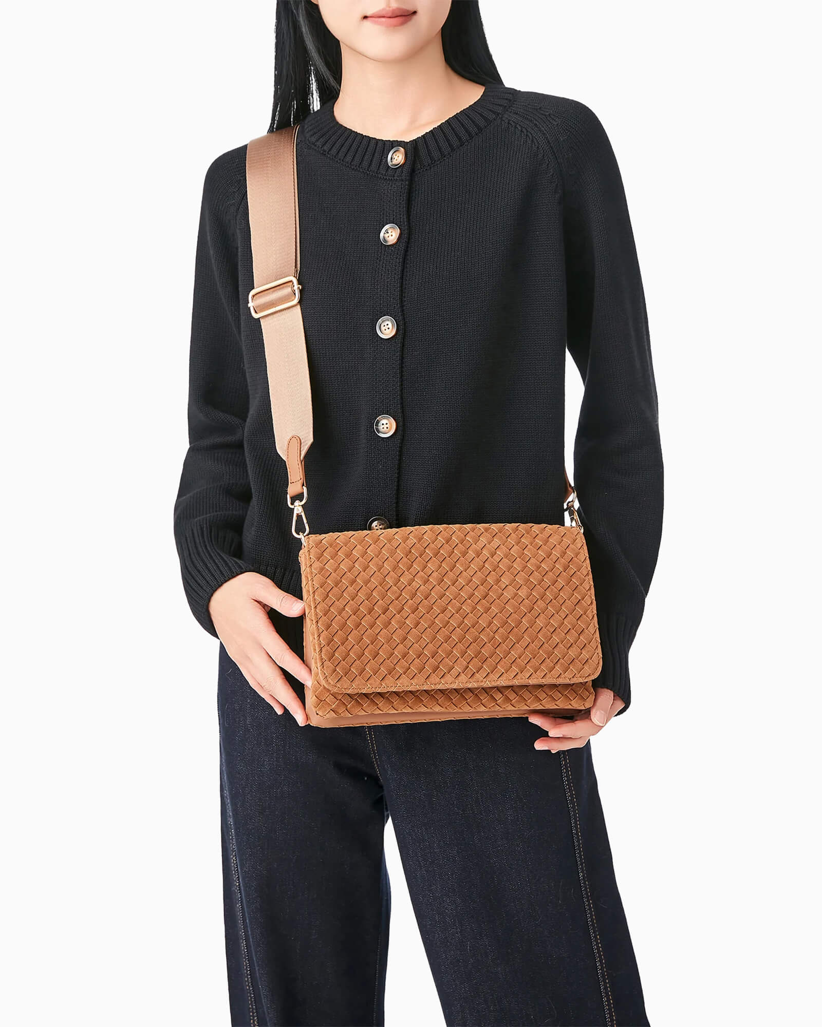 Lexi Woven Saddle Crossbody