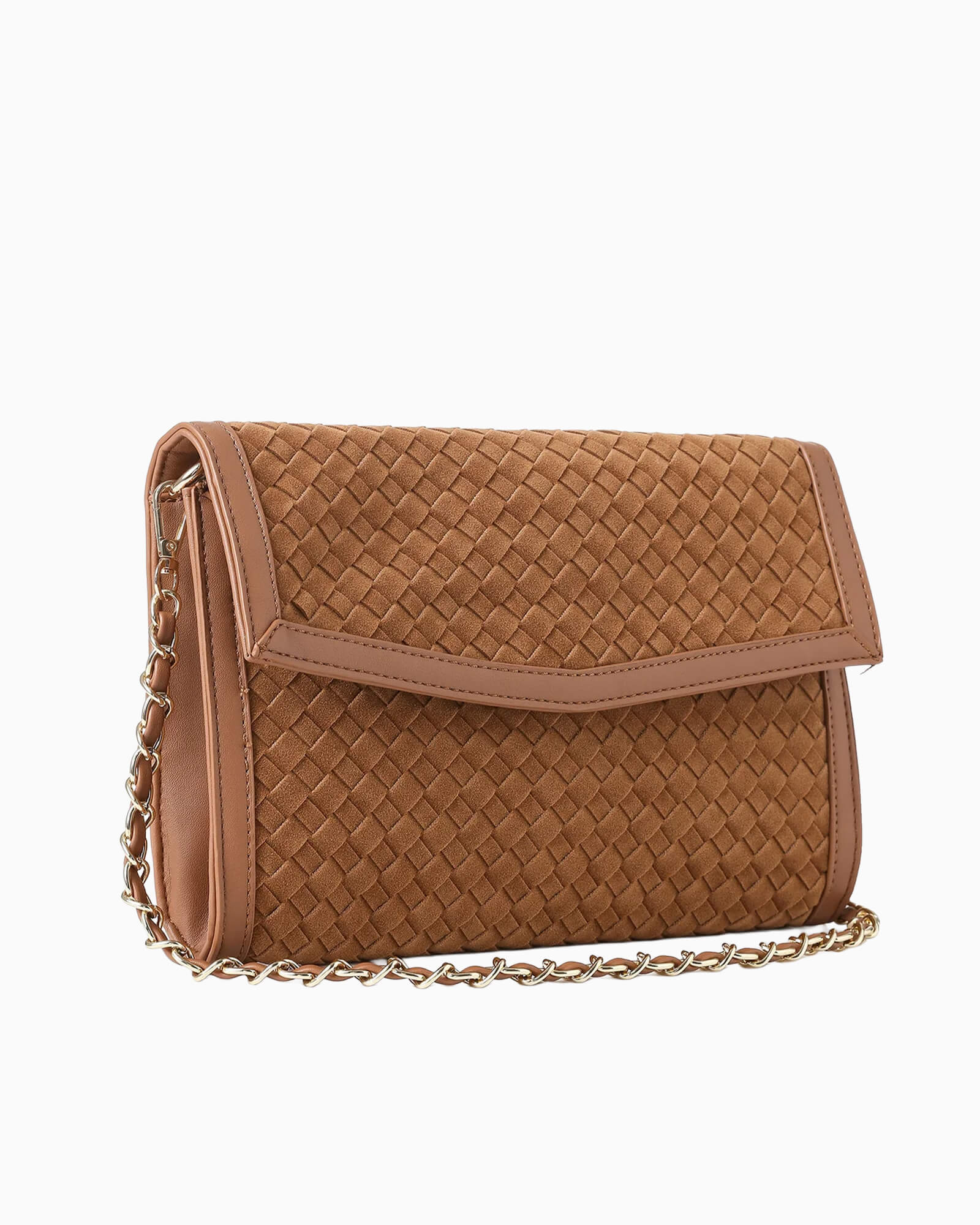 Beth Saddle Woven Clutch