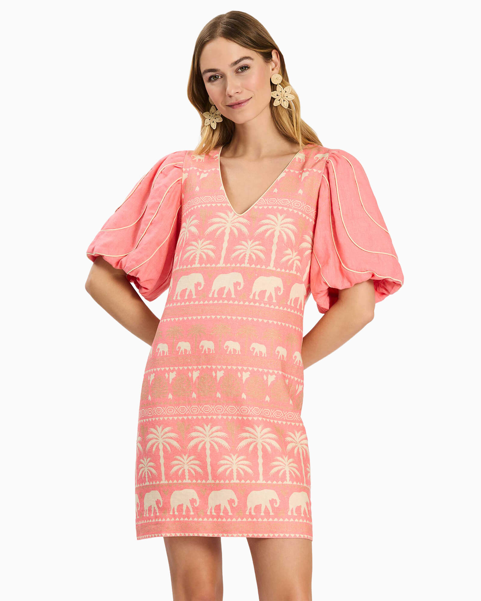 Lexi Linen Tropical Dress