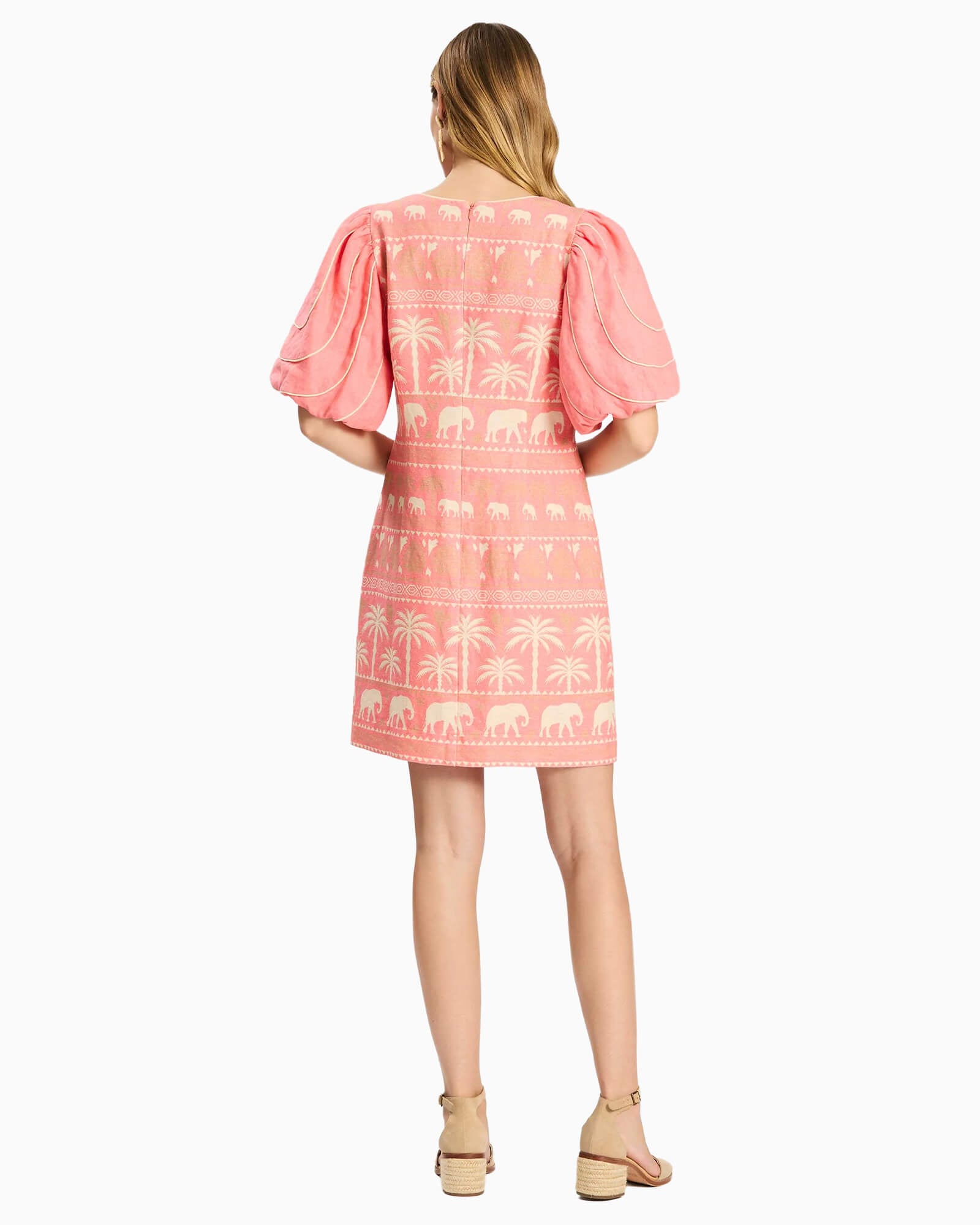 Lexi Linen Tropical Dress - Purple Poppy