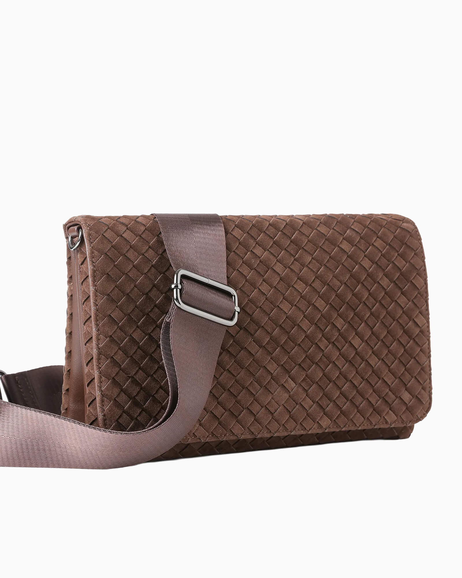 Lexi Woven Chocolate Crossbody