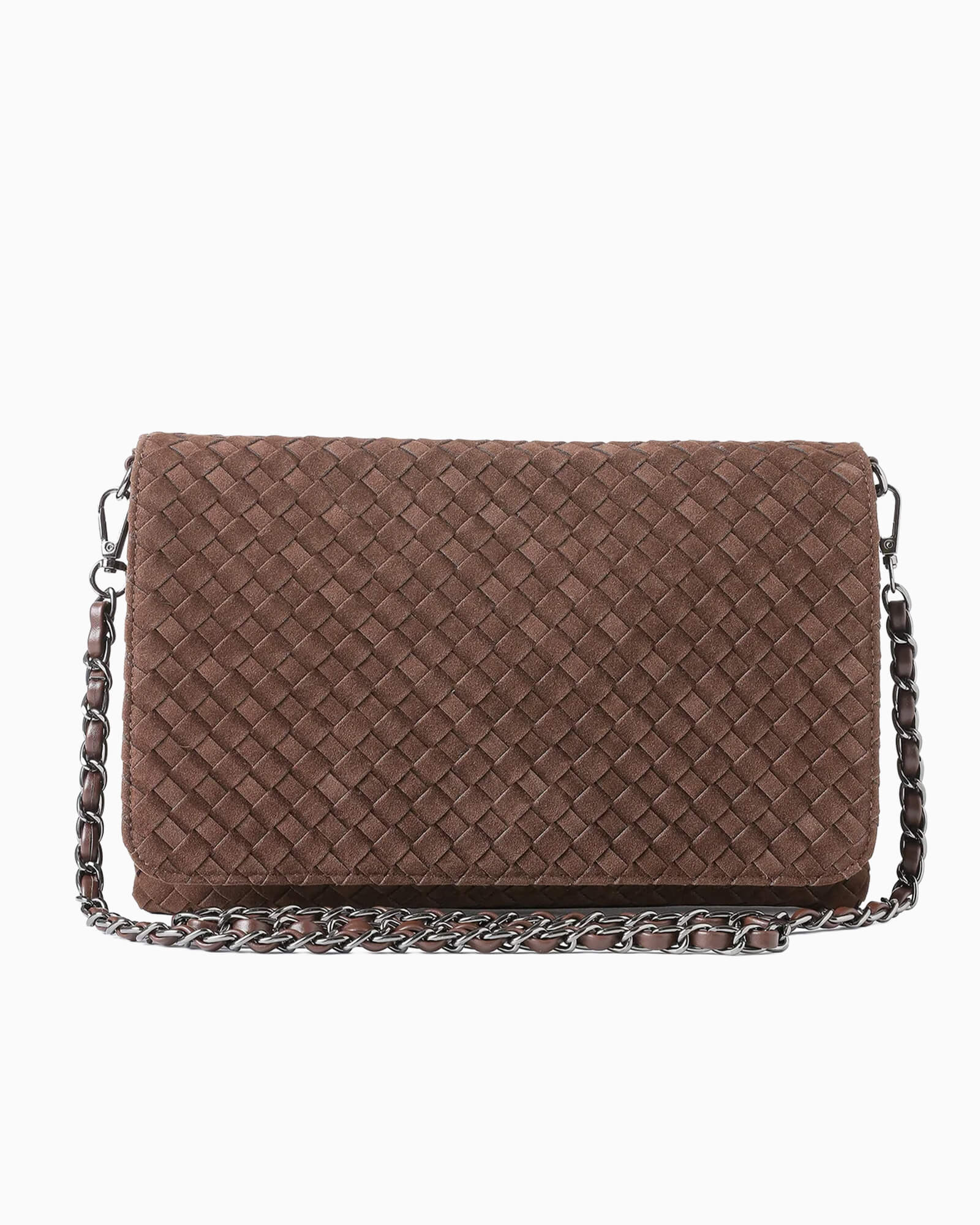 Lexi Woven Chocolate Crossbody