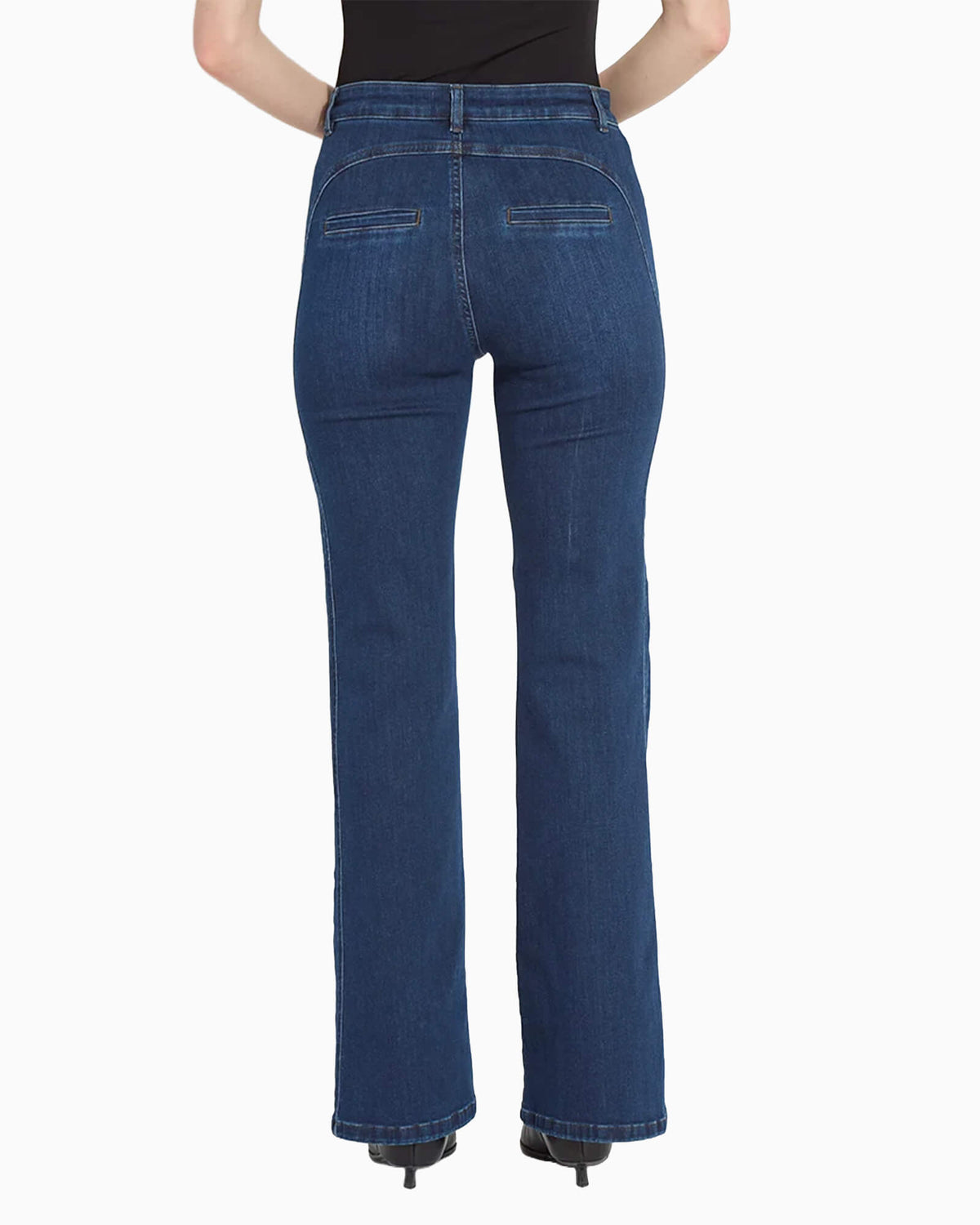 Liora Zip Front Denim Trouser