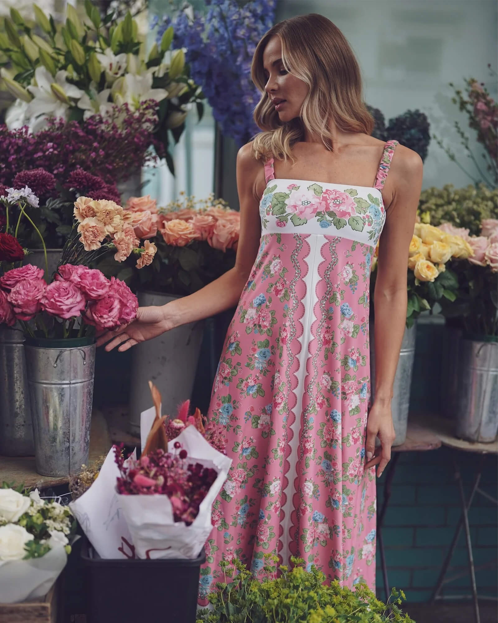 Lochlain Dress Cottage Rose - Purple Poppy