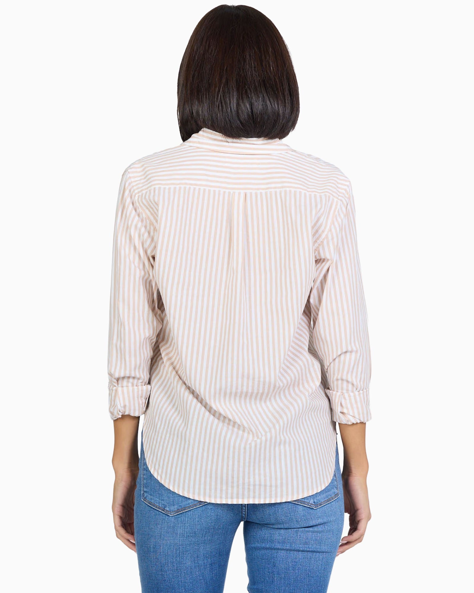 Lolita Shirt Taupe Stripe
