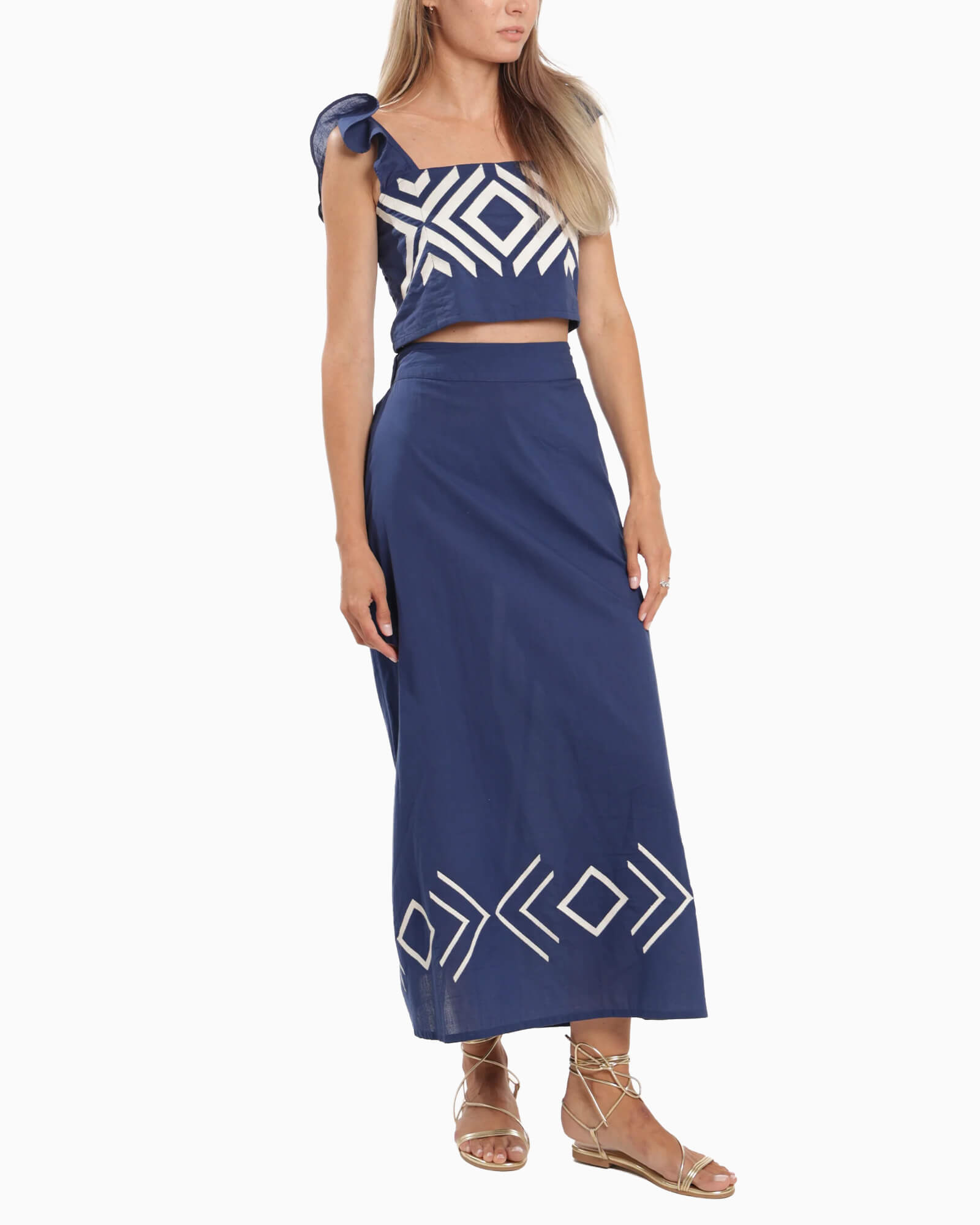 Lorena Skirt Navy - Purple Poppy