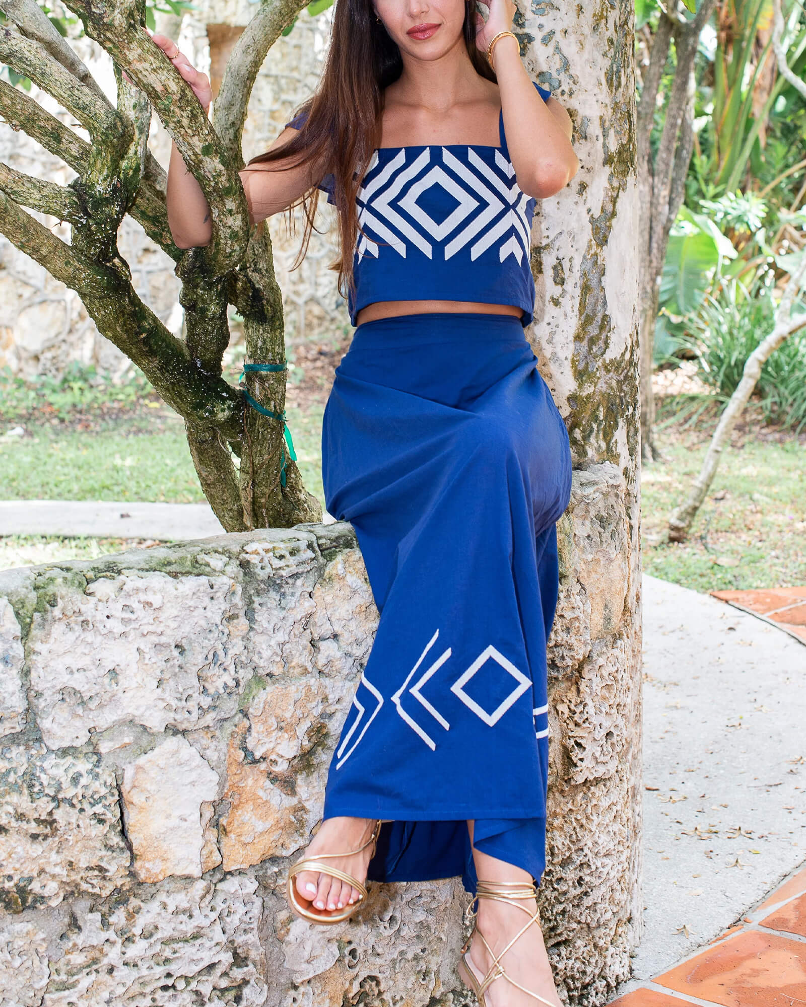 Lorena Skirt Navy - Purple Poppy