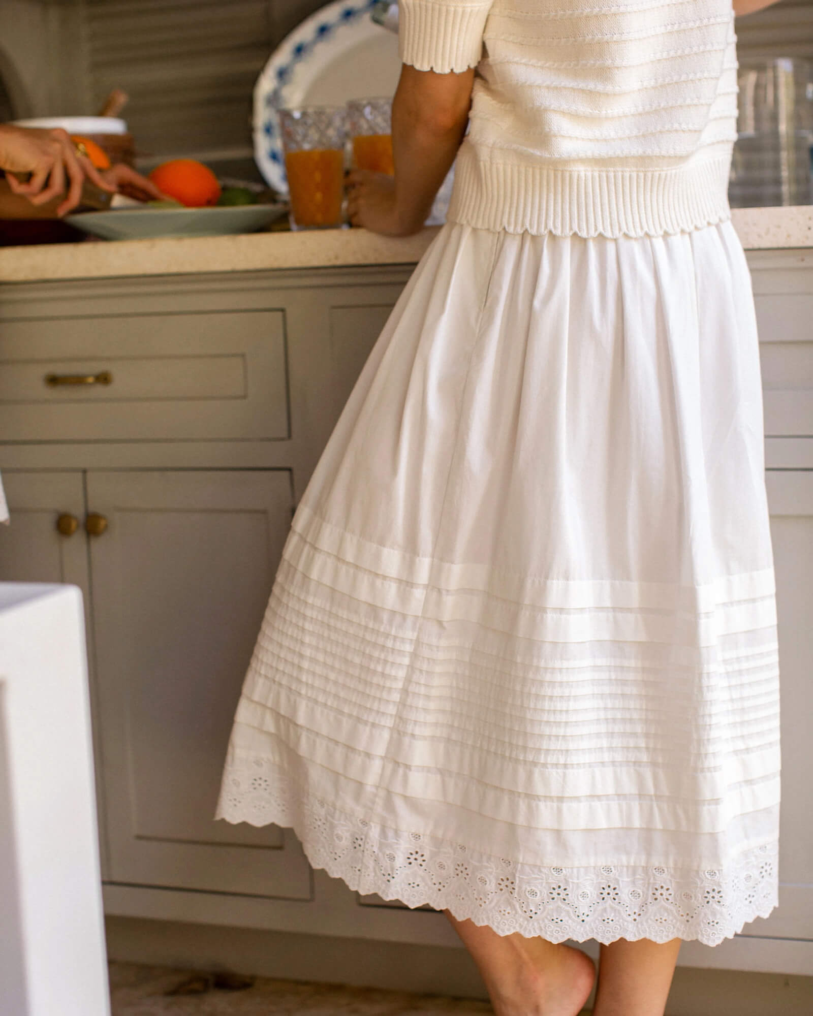 Lydia Skirt Shell Schiffli