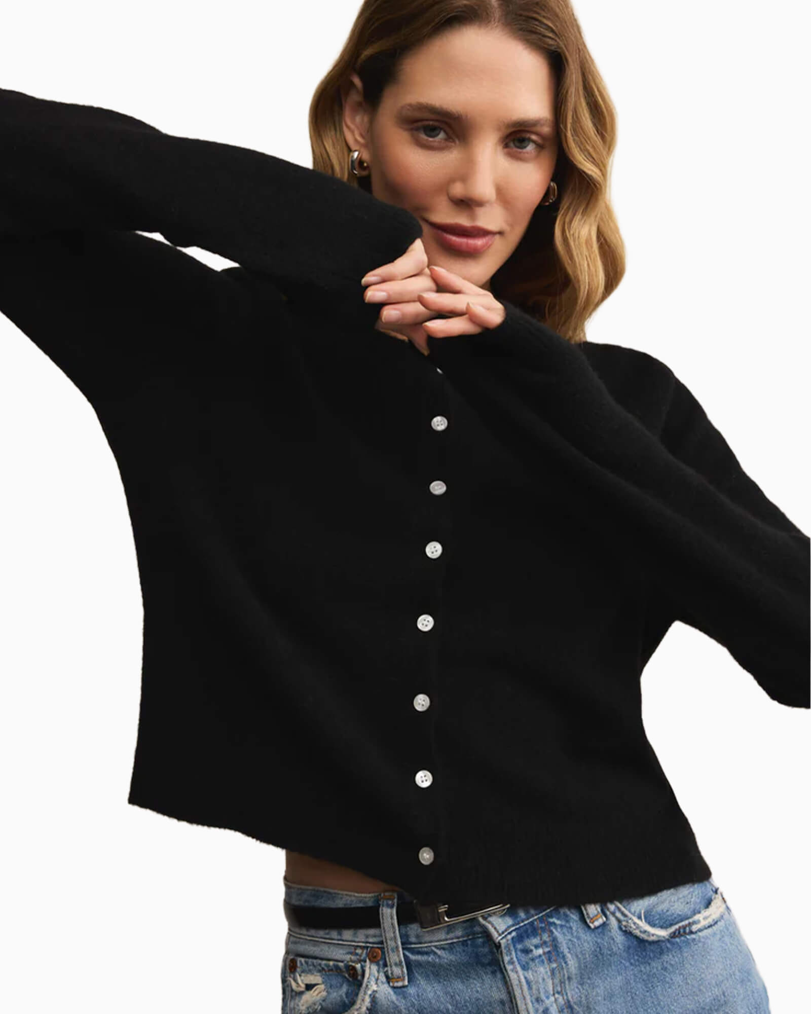 Medina Cozy Cardigan Black