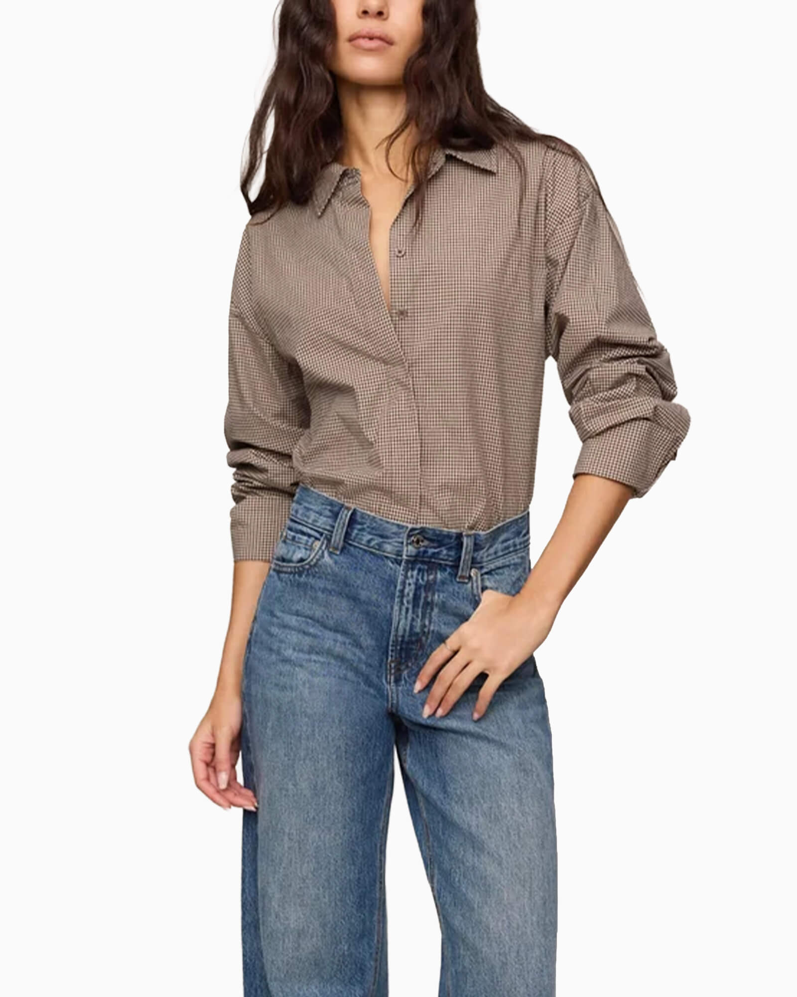 On Duty Gingham Button Up Shirt