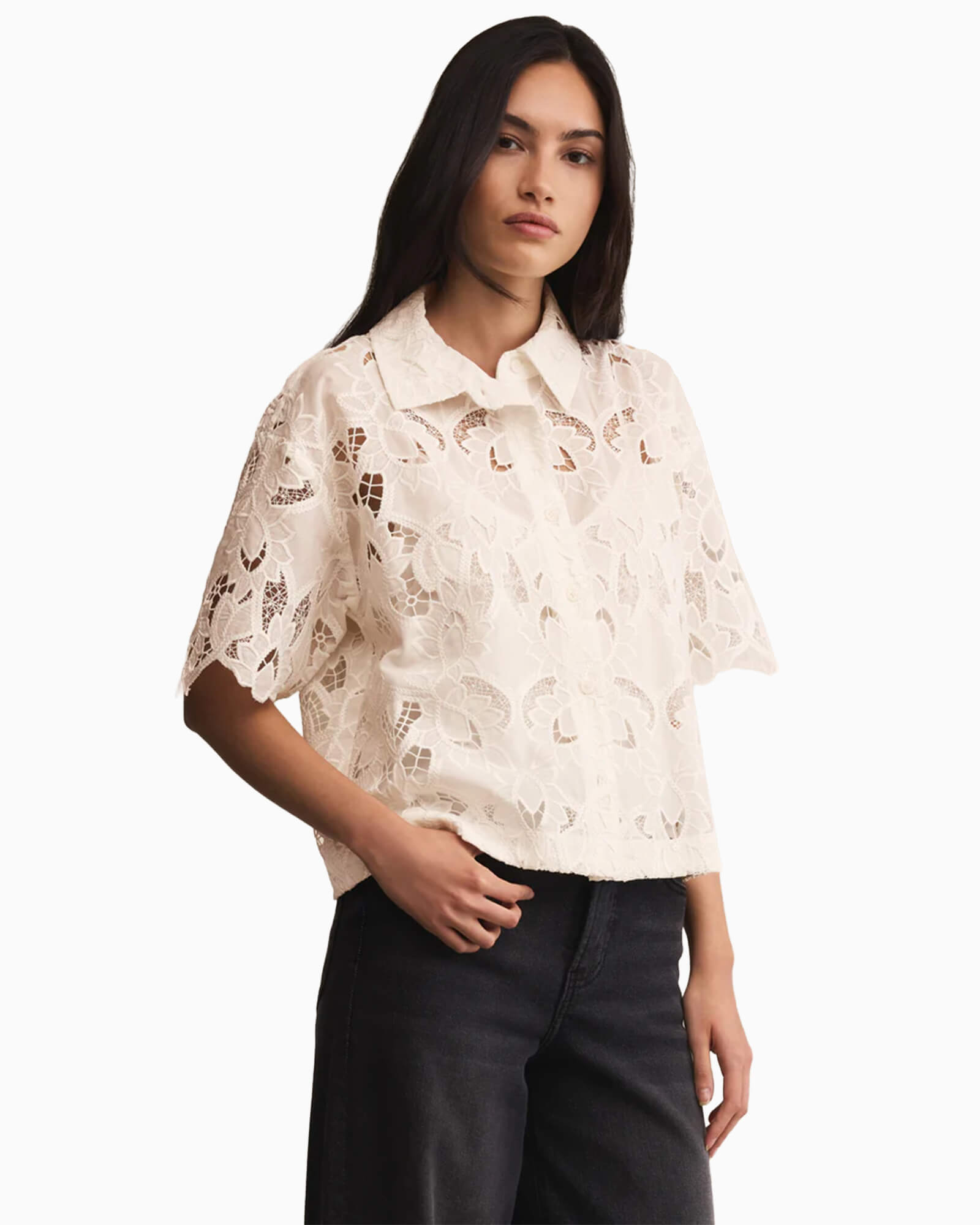 Midnight Embroidered Top Cloud