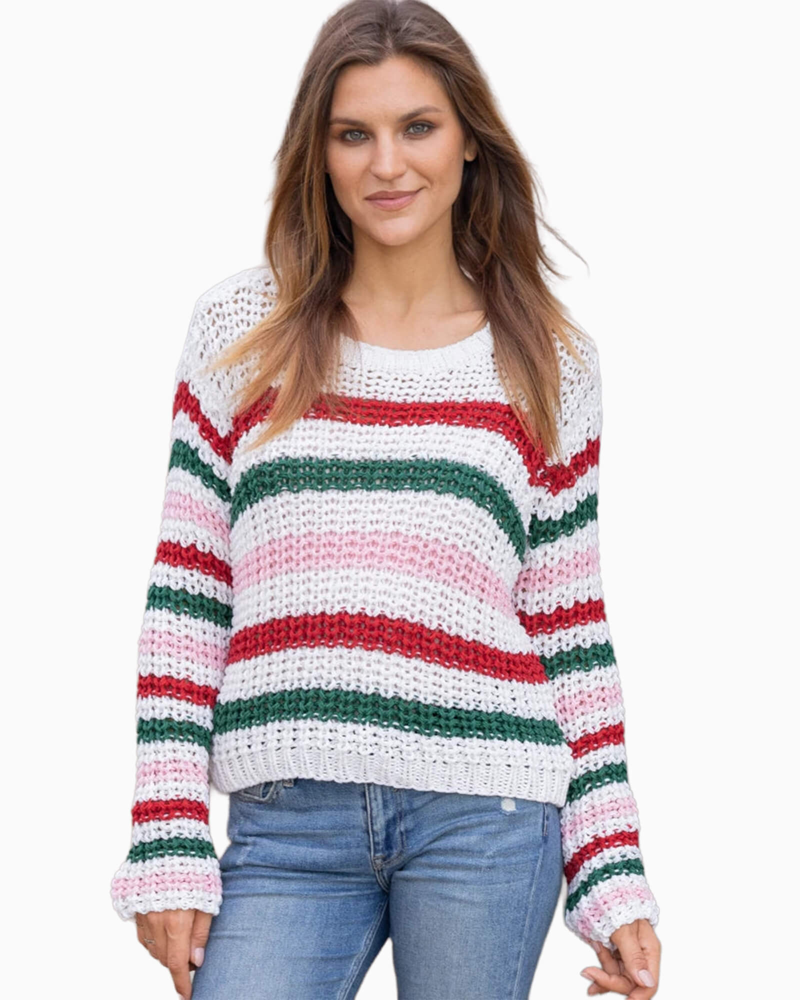 North Pole Striped Cotton Crew
