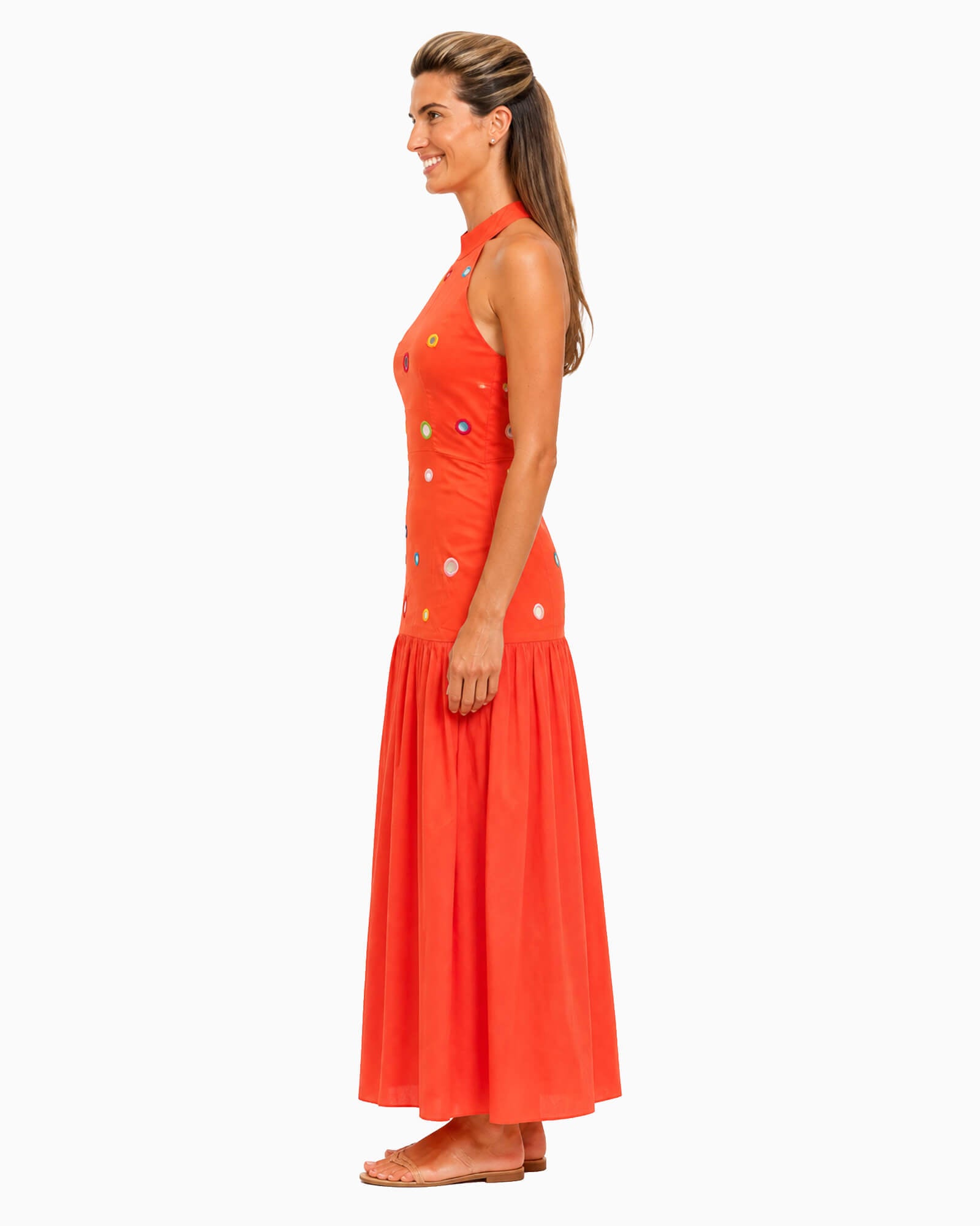 Tangerine Silk Adele Maxi
