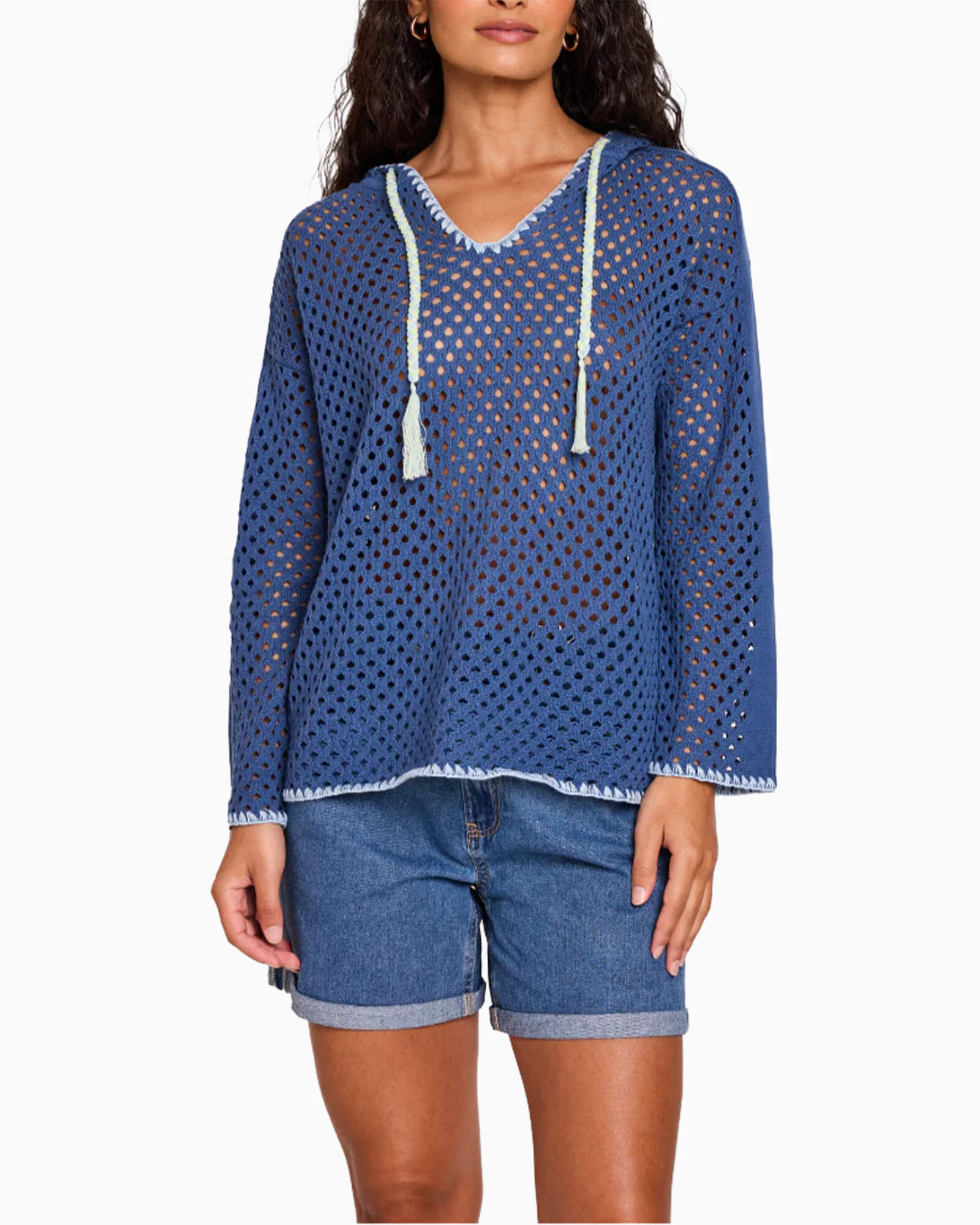 Pointelle V Hoodie