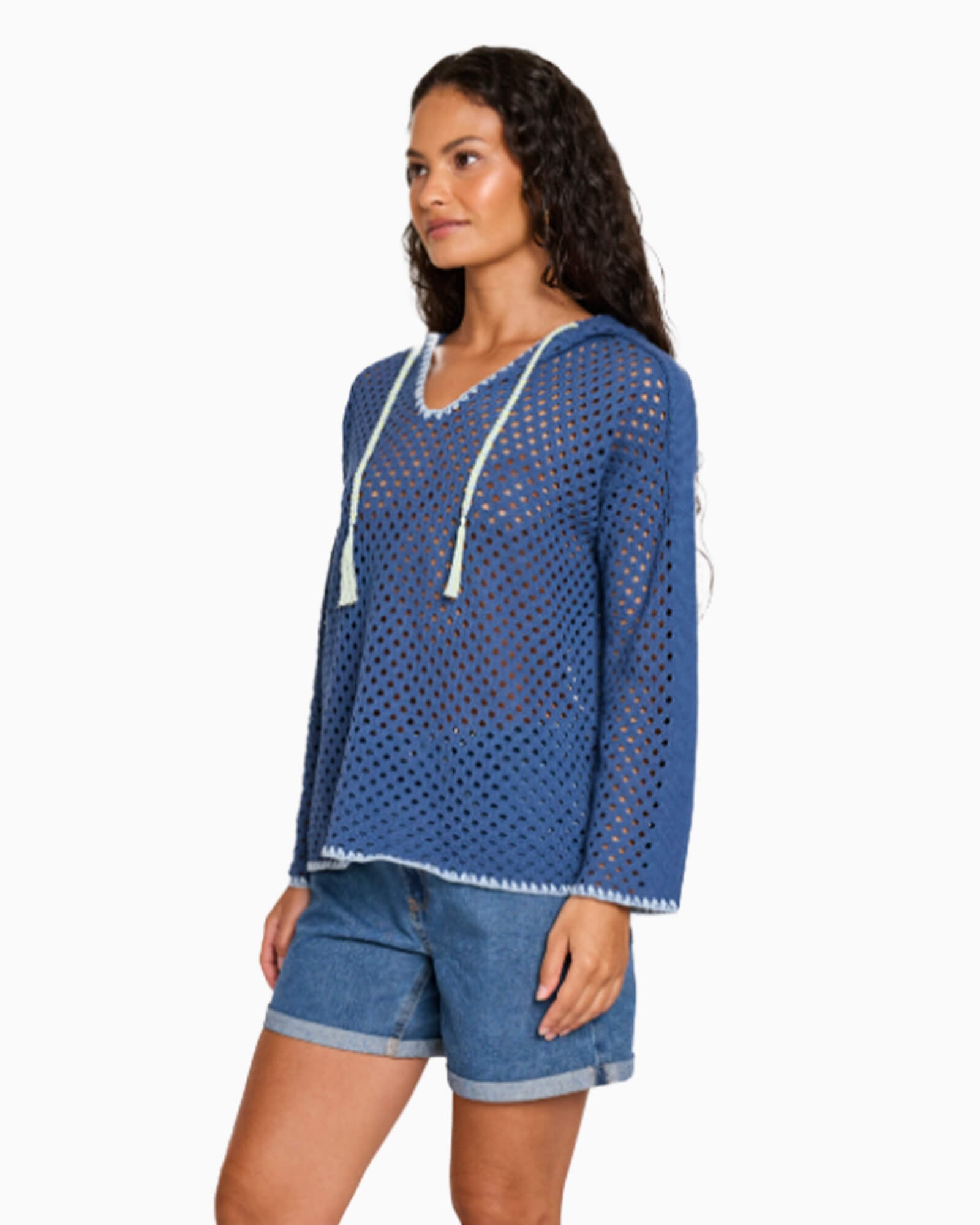 Pointelle V Hoodie