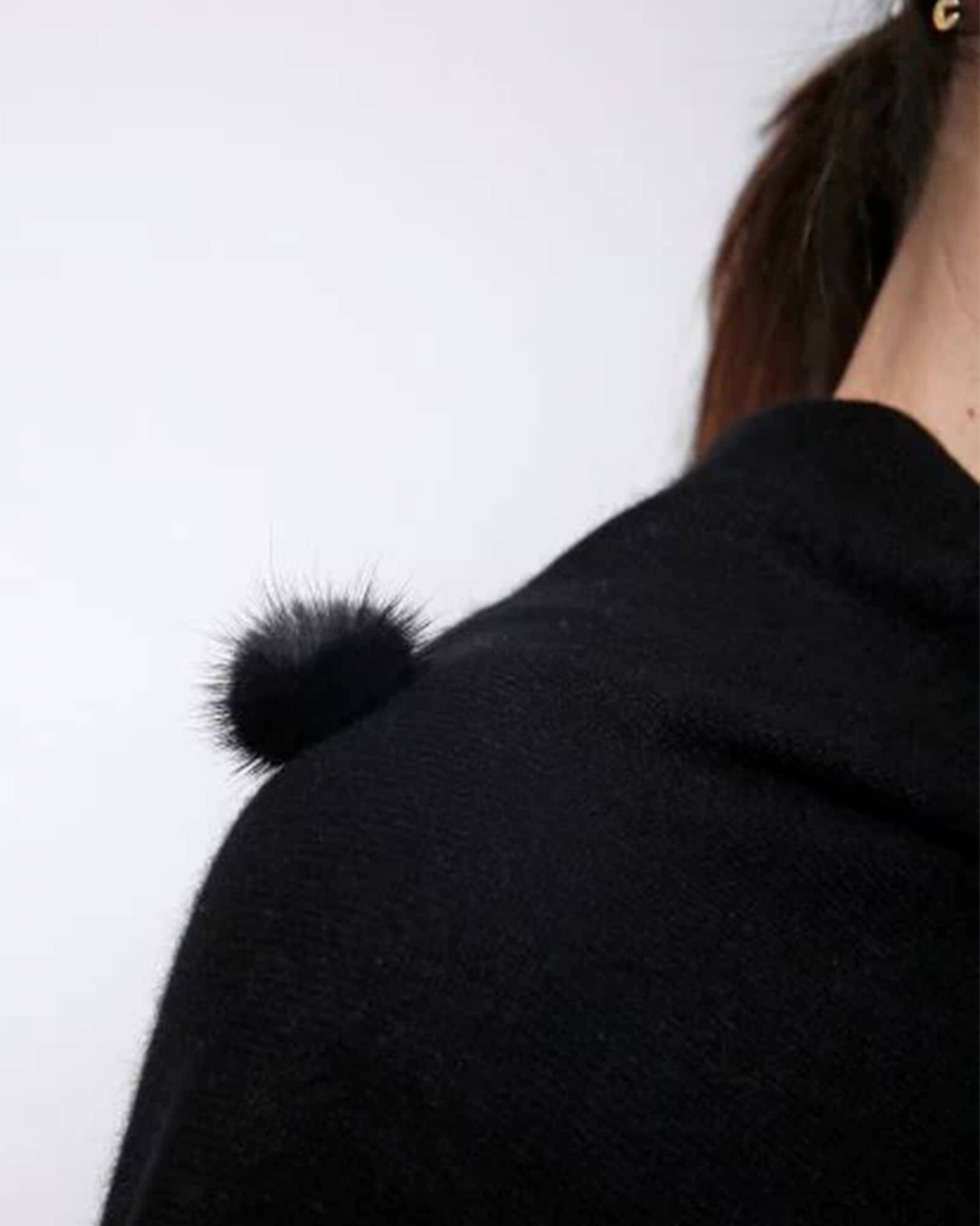 Cashmere Mink PomPom Topper