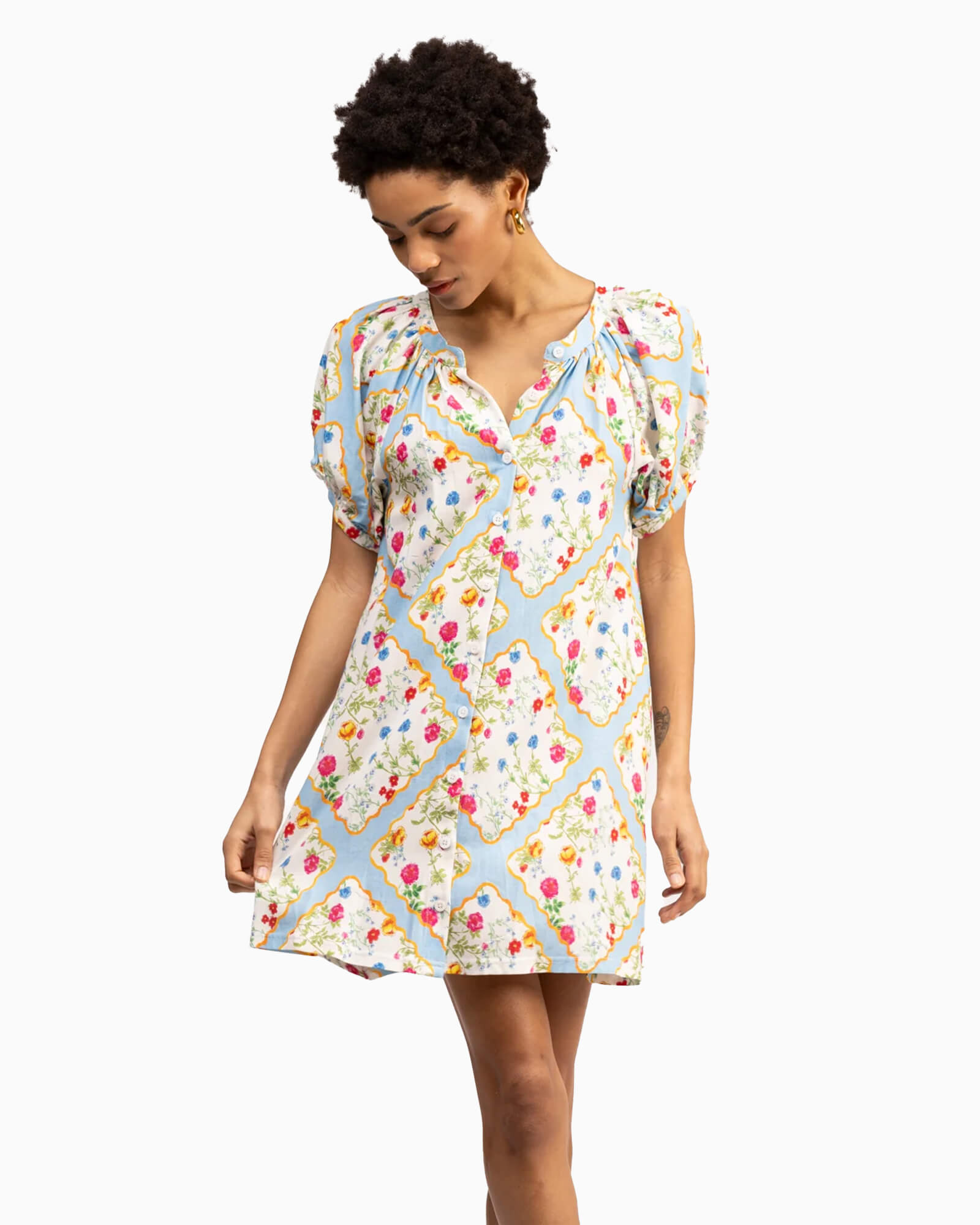 Smith & Quinn Posie Dress Chantilly Meadow - Purple Poppy