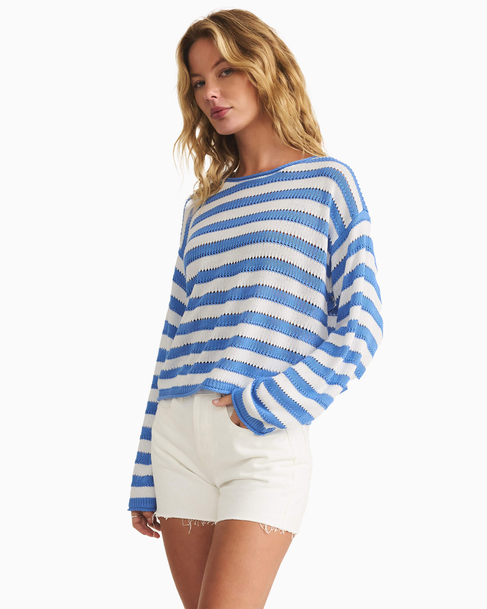 Prado Stripe Sweater Bay Blue