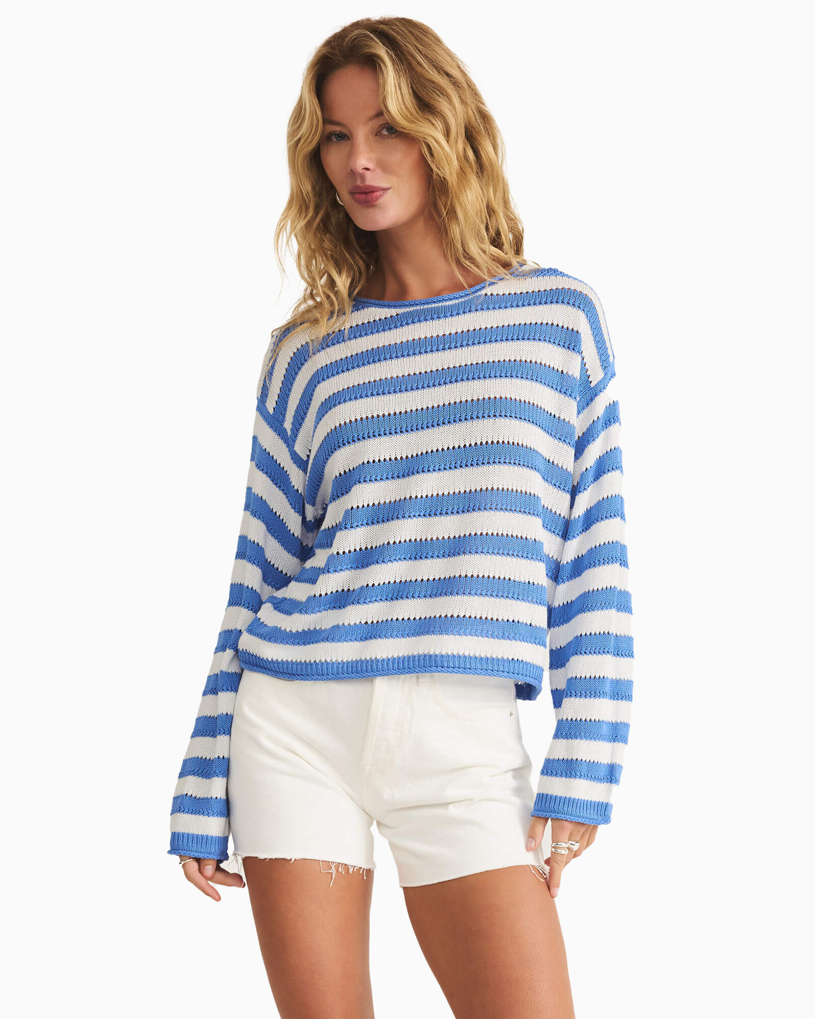 Prado Stripe Sweater Bay Blue