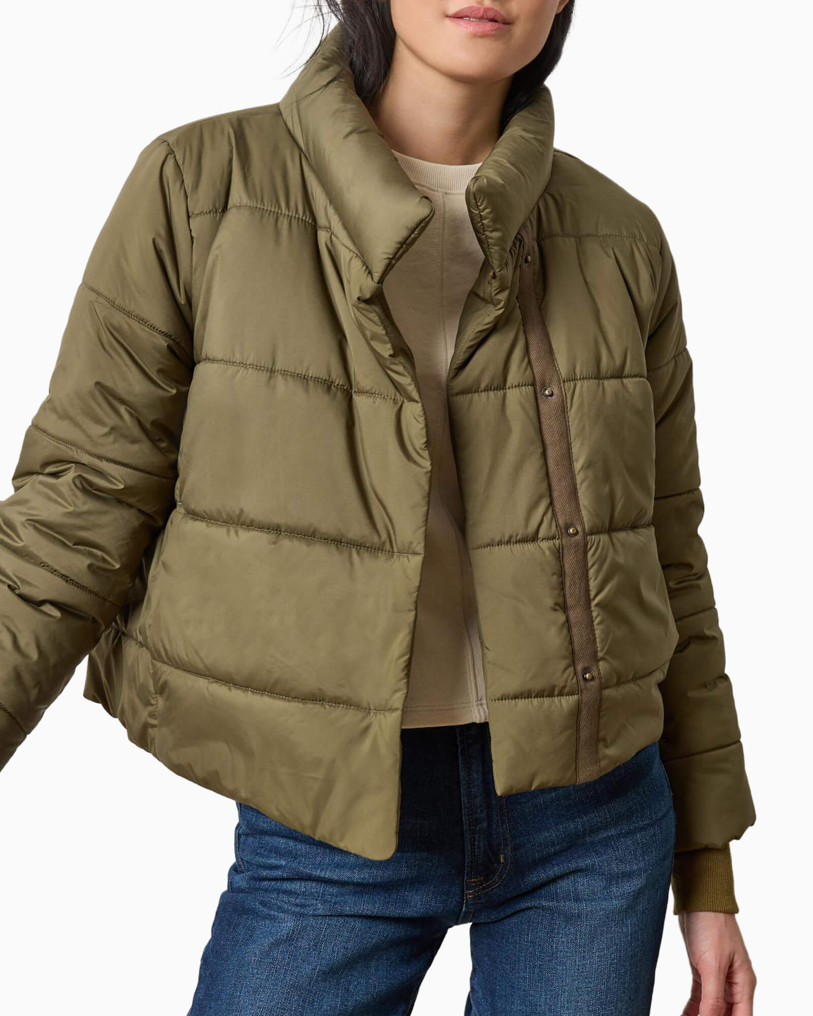 Knit Cuff Jacket Evergreen