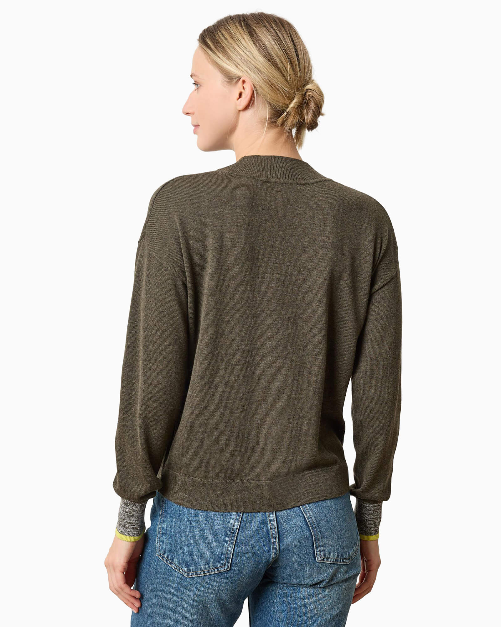 V-Neck Pullover Sweater Fir