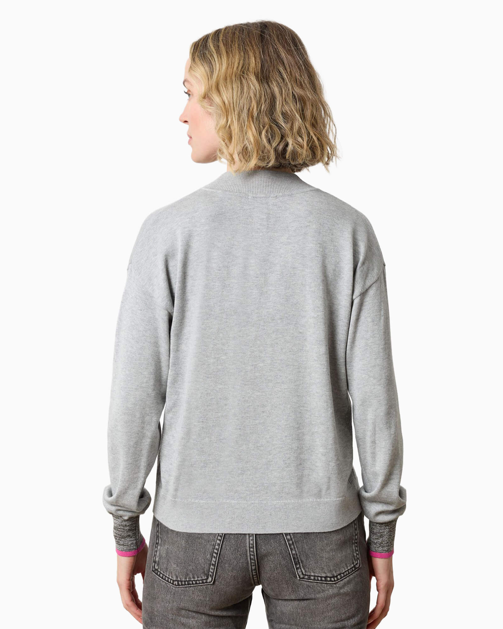 V-Neck Pullover Sweater Heather Gray