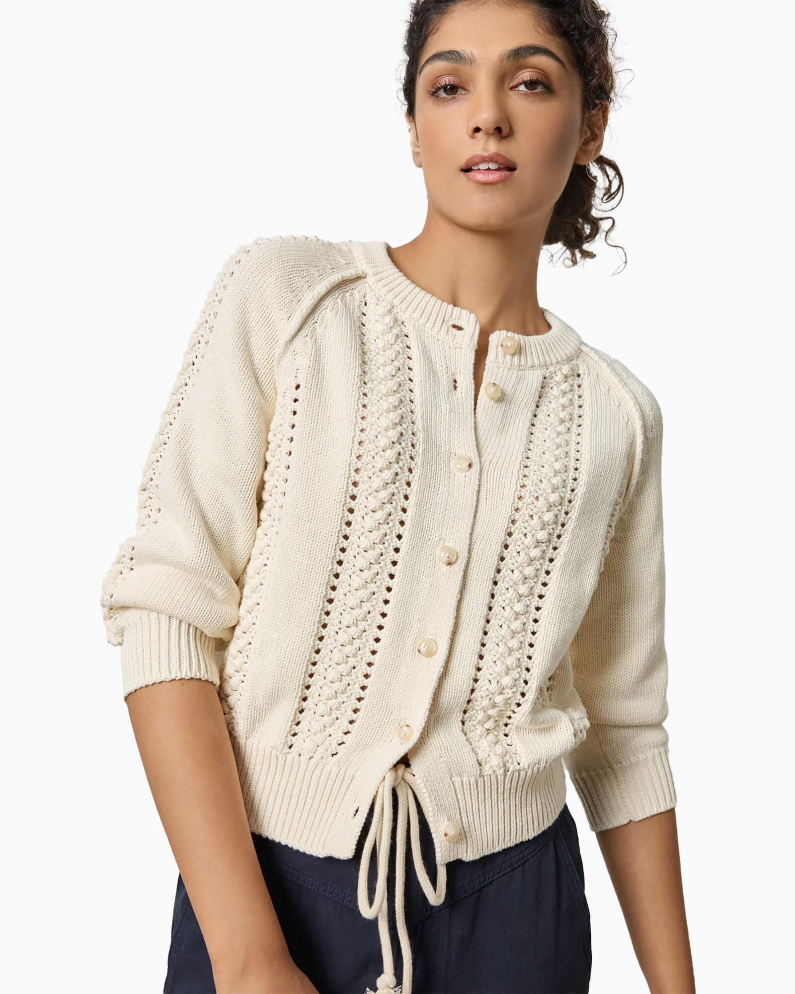 3/4 Sleeve Raglan Cardigan