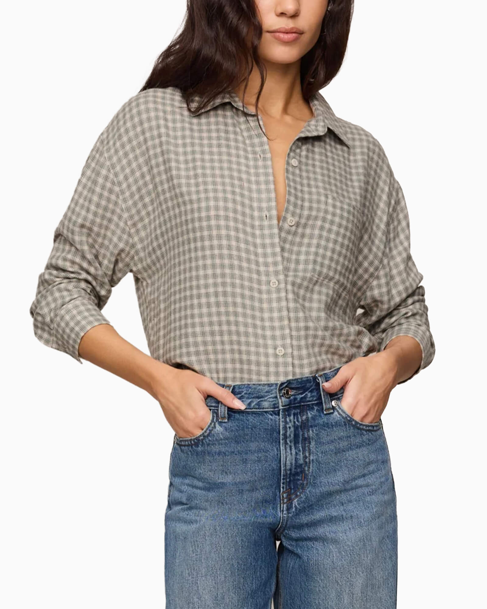 River Plaid Button Up Emerald Cove