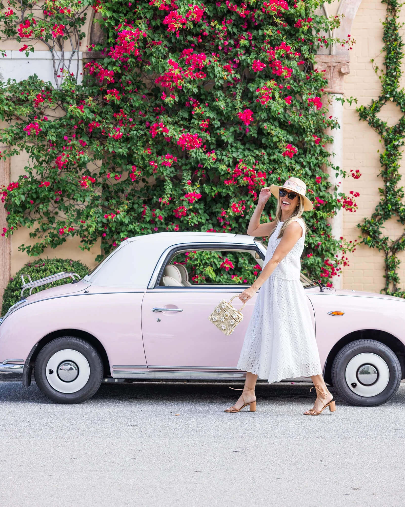 Ivory Scalloped Eyelet Midi Skirt Set