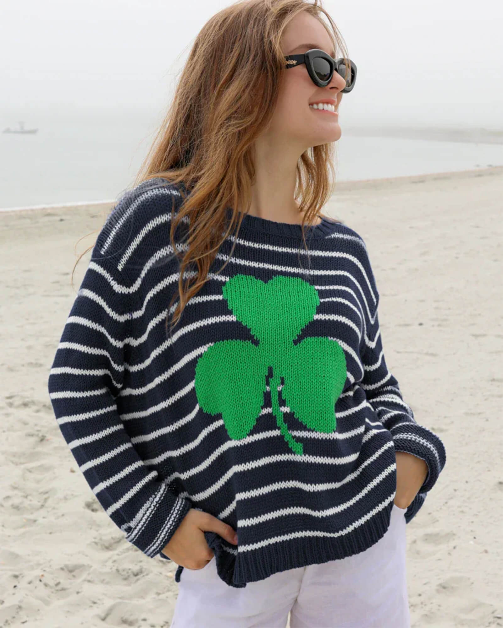 Shamrock Striped Cotton Crew
