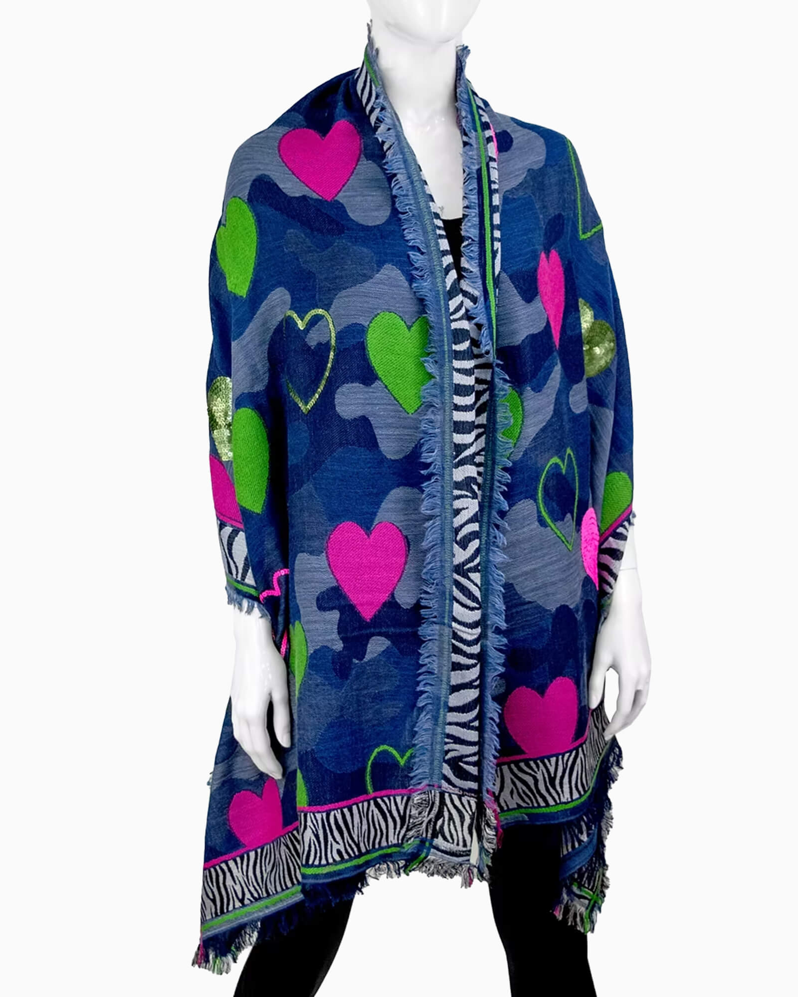 Animal Print Camo Woven Scarf