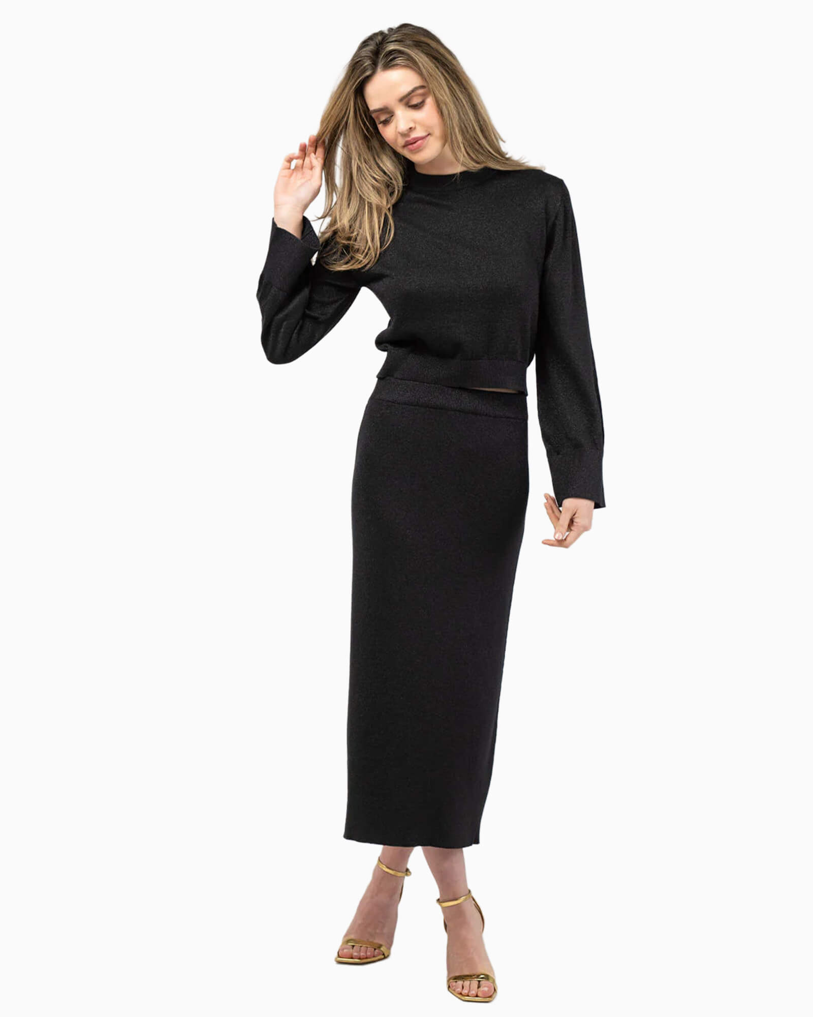 The Shimmer Skirt Black
