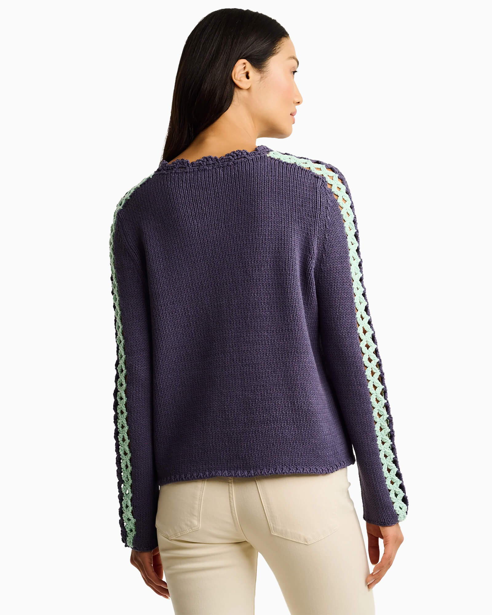 Shore Club Sweater - Purple Poppy